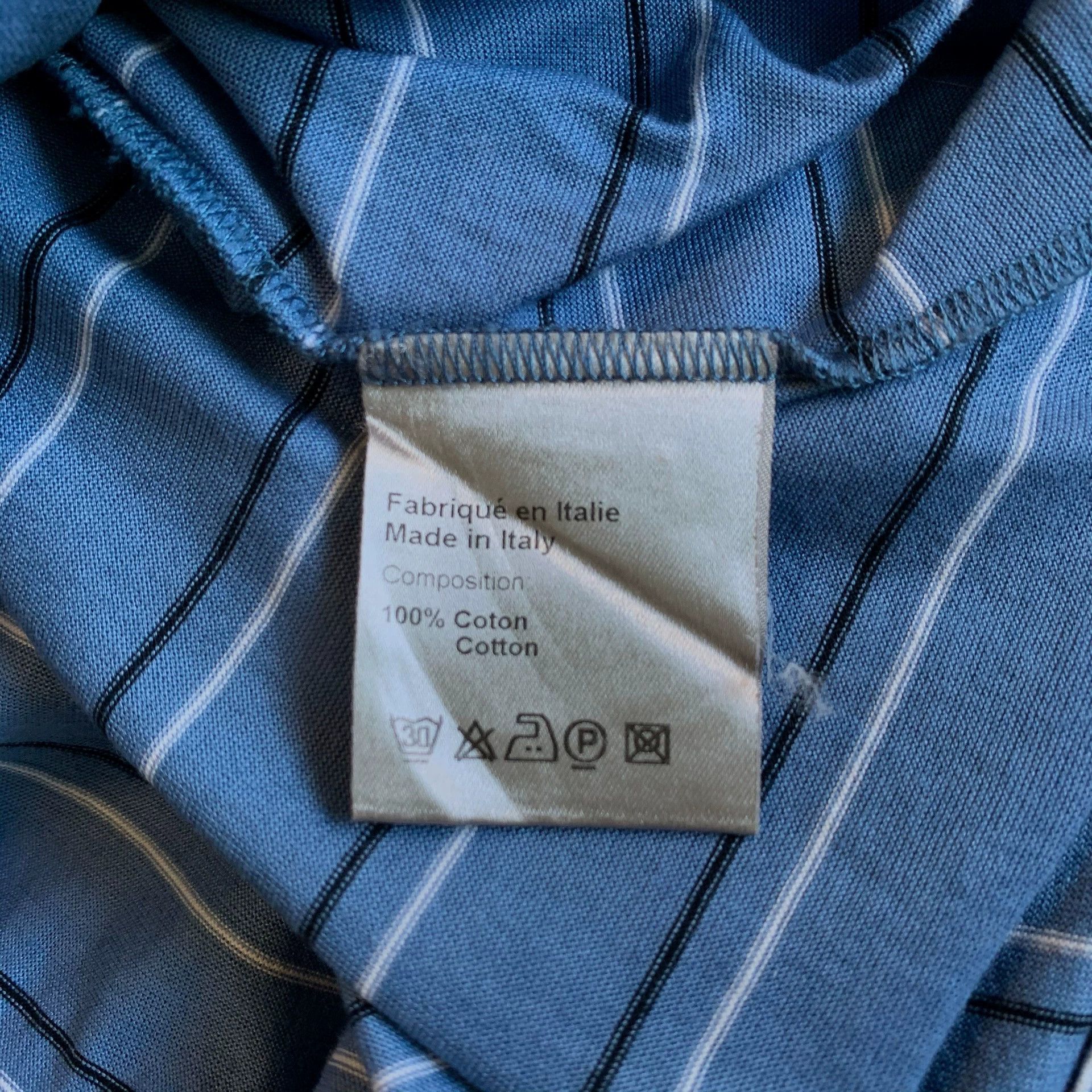 Dior dior blue striped bee polo shirt Size US L / EU 52-54 / 3 - 7 Thumbnail