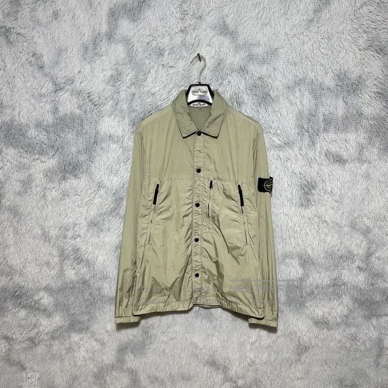 Stone Island Stone Island Three Zip Resin Nylon Jacket, Light Green, M Size US M / EU 48-50 / 2 - 1 Thumbnail
