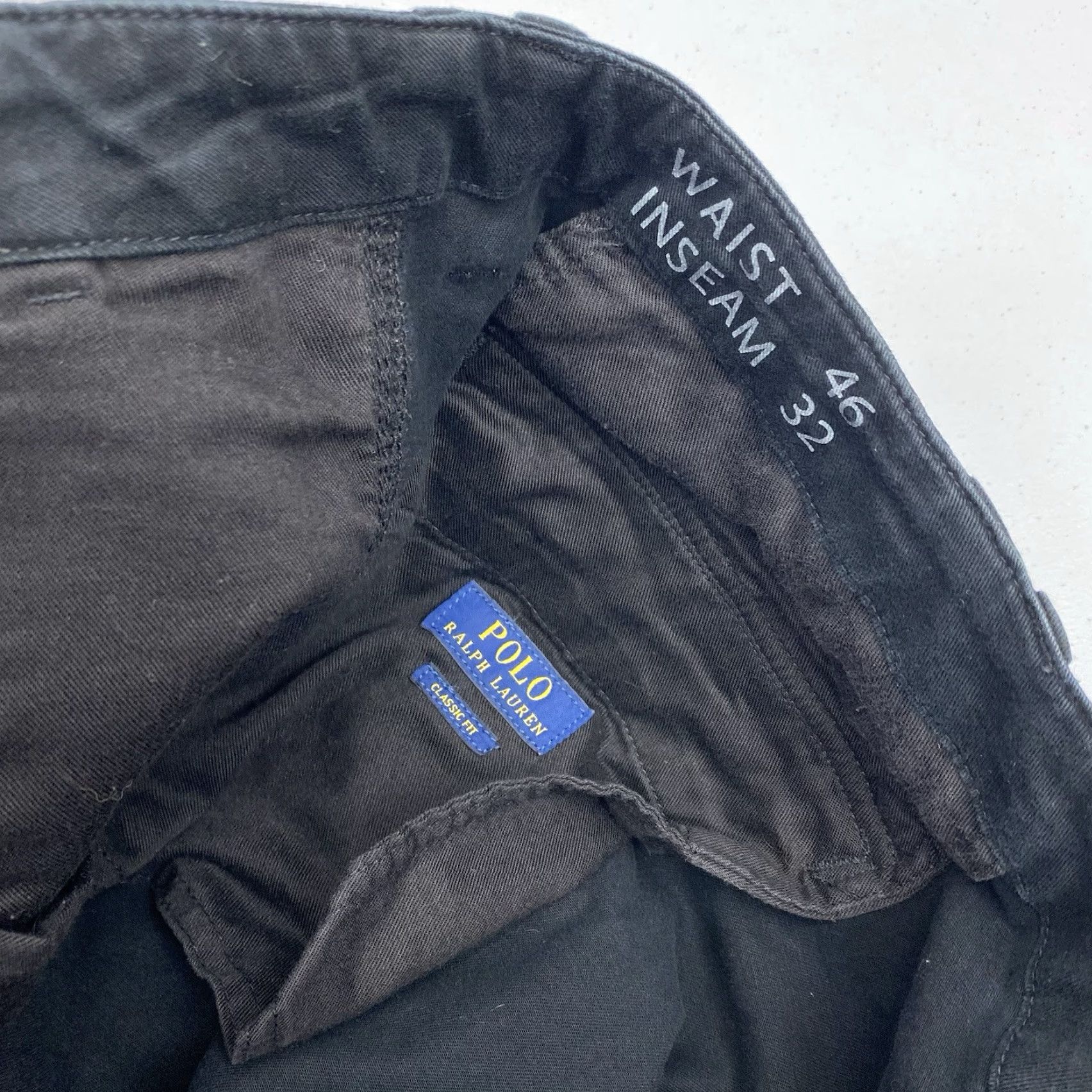 Polo Ralph Lauren Polo Ralph Lauren Pants Men's 46 Big & Tall Cargo Black Flat Front Classic Fit 29 Inseam 46B Waist Cargo Pocket Logo Army Size US XXL / EU 58 / 5 - 4 Thumbnail
