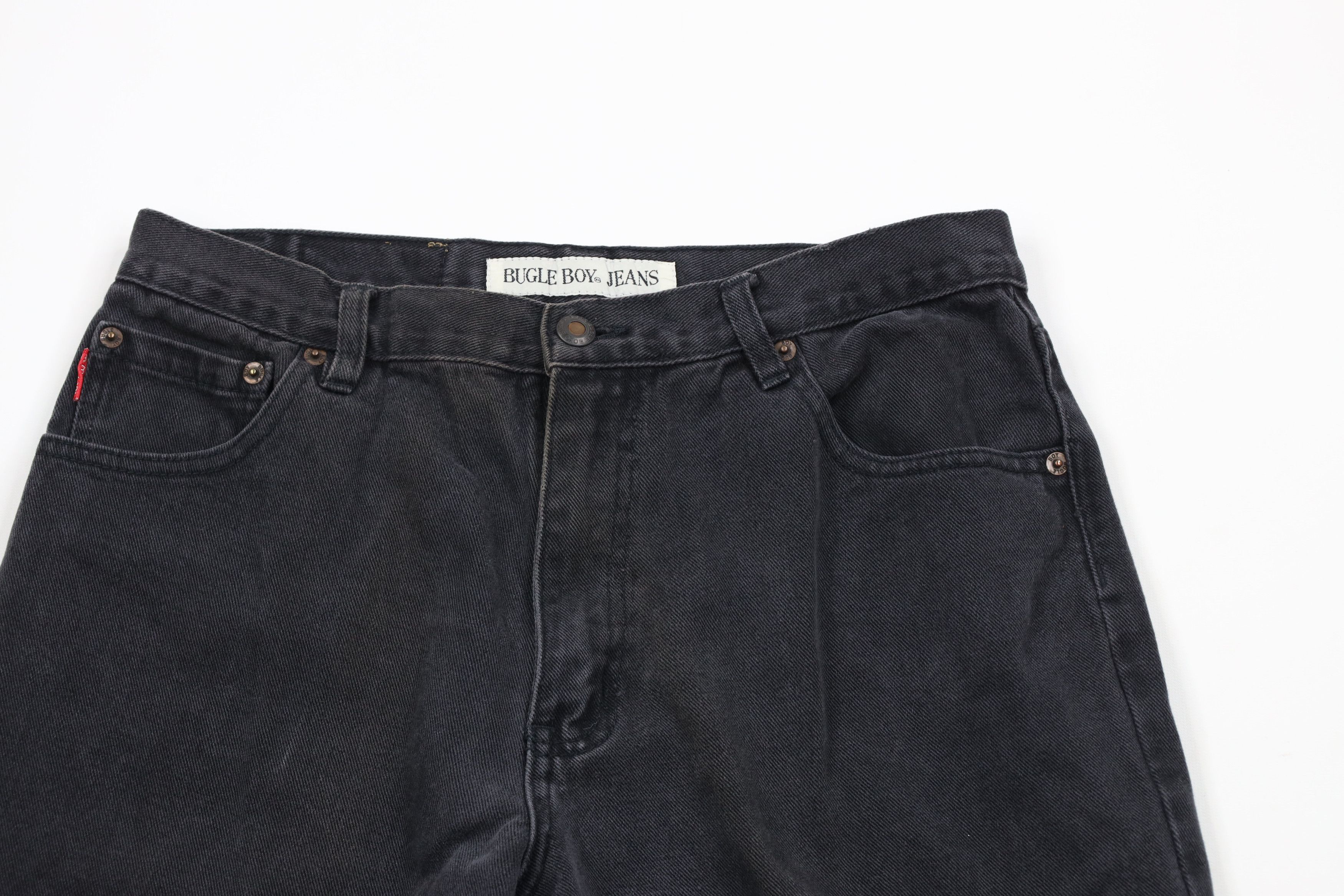 Vintage Vintage 90s Streetwear Straight Leg Denim Jeans Black Size US 30 / EU 46 - 2 Thumbnail