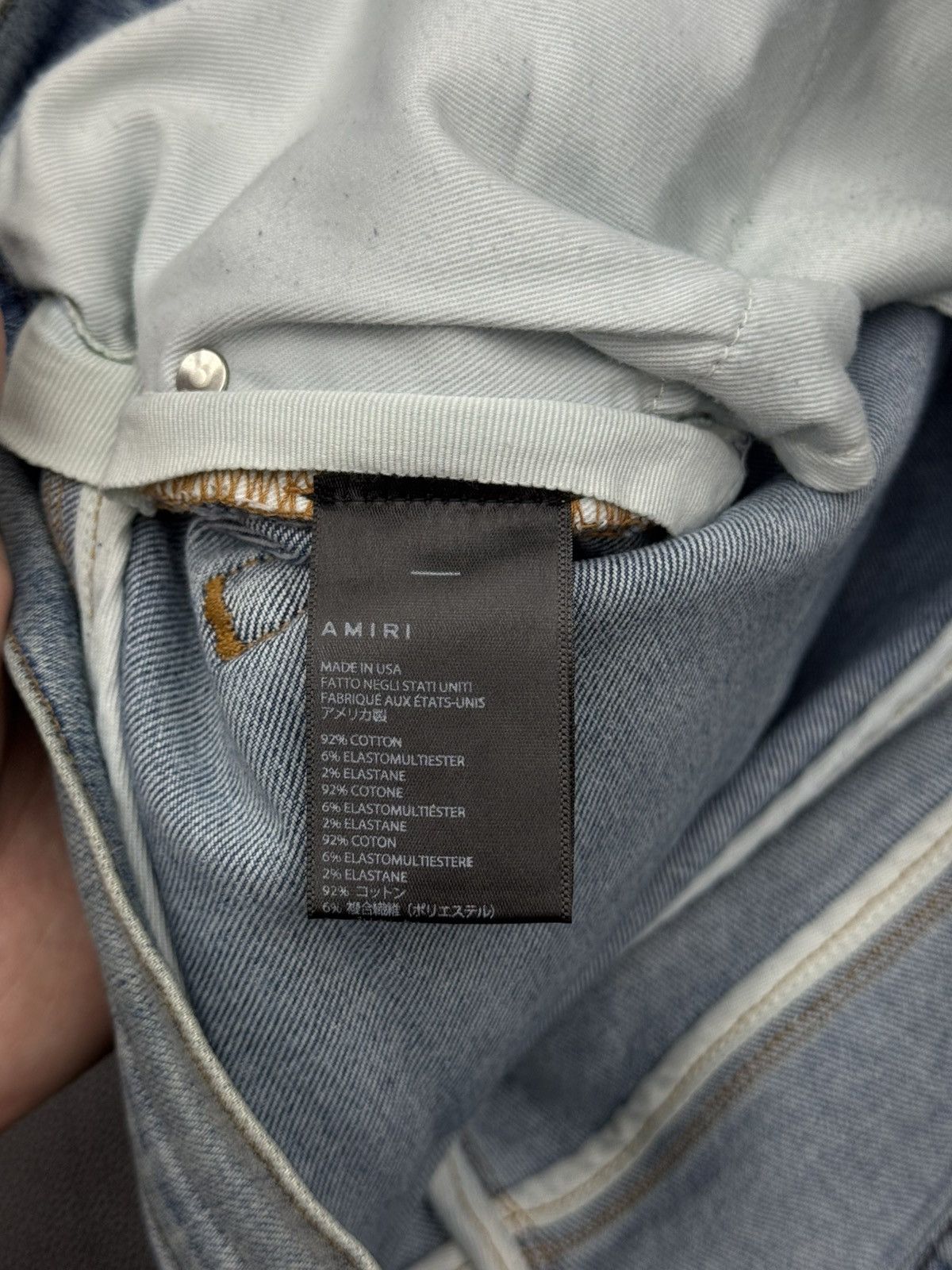 Amiri Amiri MX1 Jeans Blue Glitter Iridescent Patch Size 34 Size US 34 / EU 50 - 14 Thumbnail
