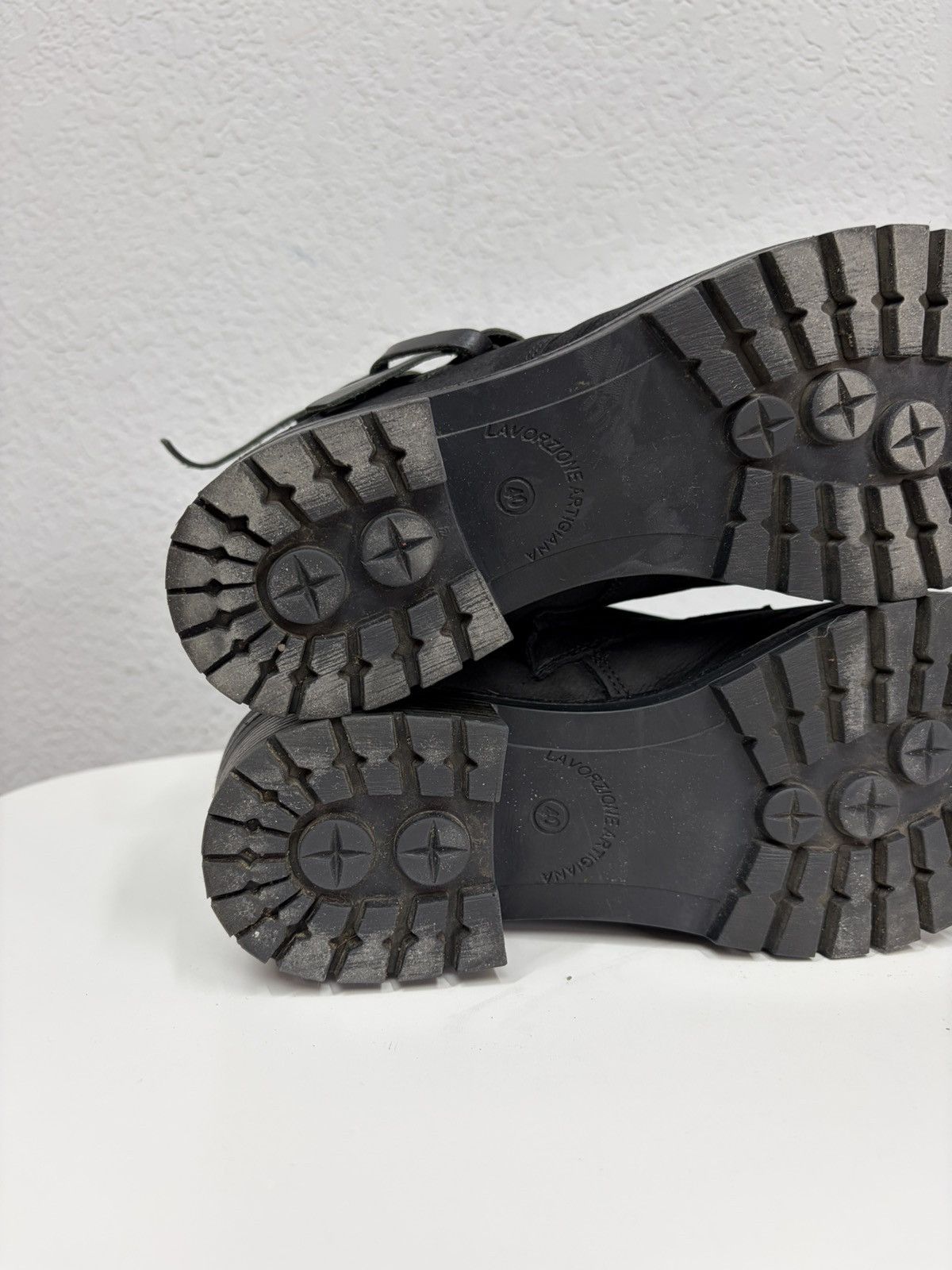 A.S.98 Vintage Like Maison Margiela Belted Leather Biker Boots 00s Size US 8 / EU 41 - 14 Thumbnail