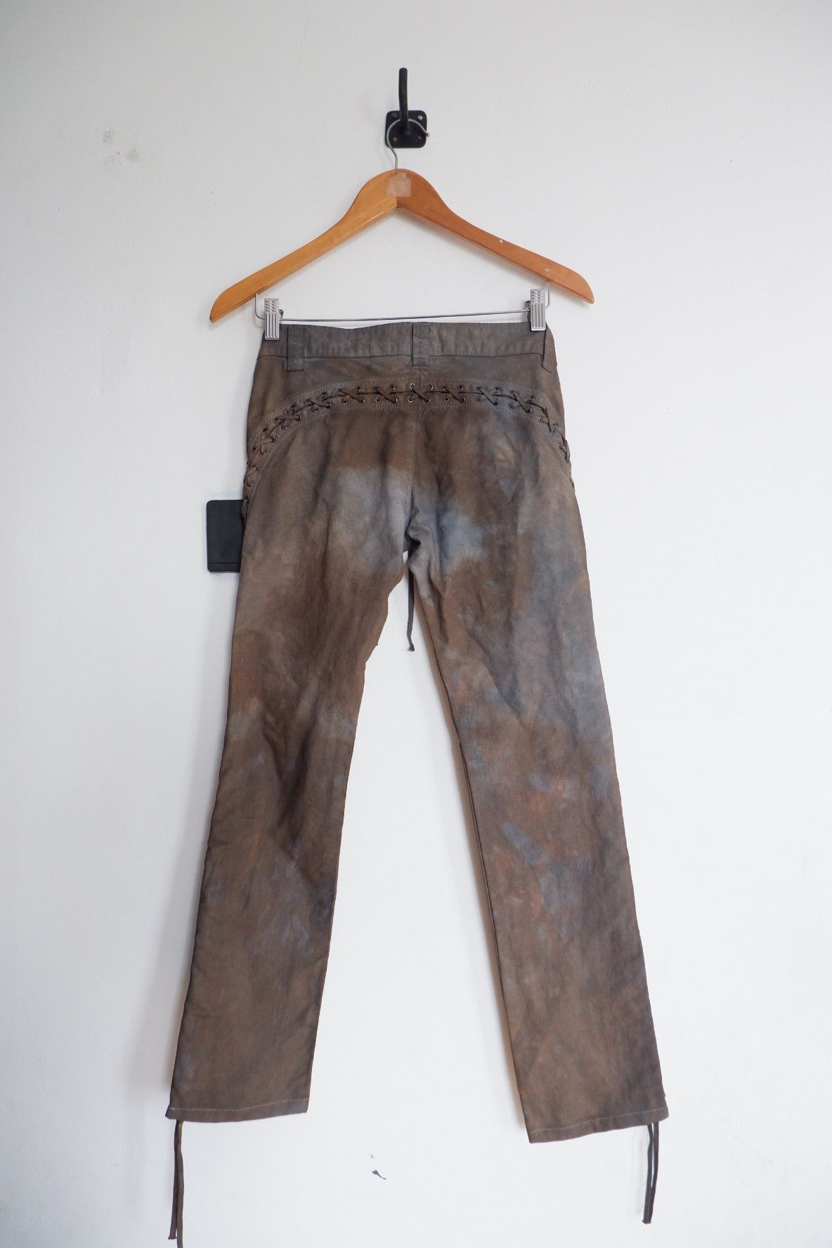 If Six Was Nine Mudwash Vintage Marginal Glamour Laced Up Ethnic Pants Size US 28 / EU 44 - 2 Thumbnail