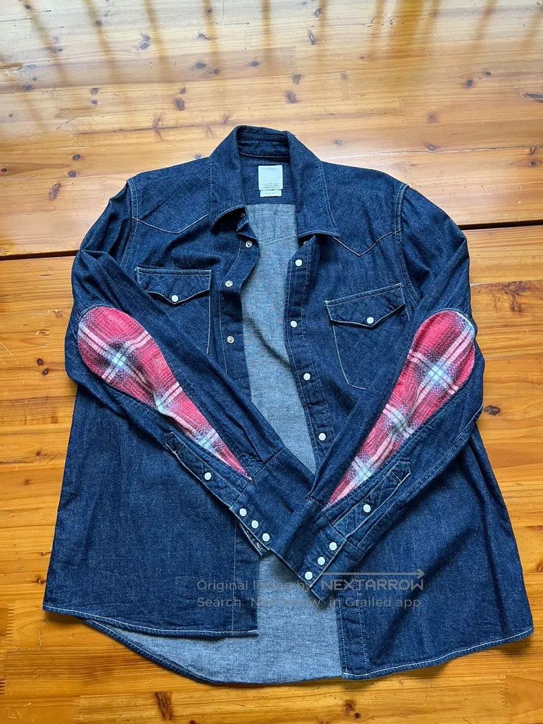 Visvim Visvim 17 SS drip sleeve denim shirt Size US L / EU 52-54 / 3 - 1 Thumbnail