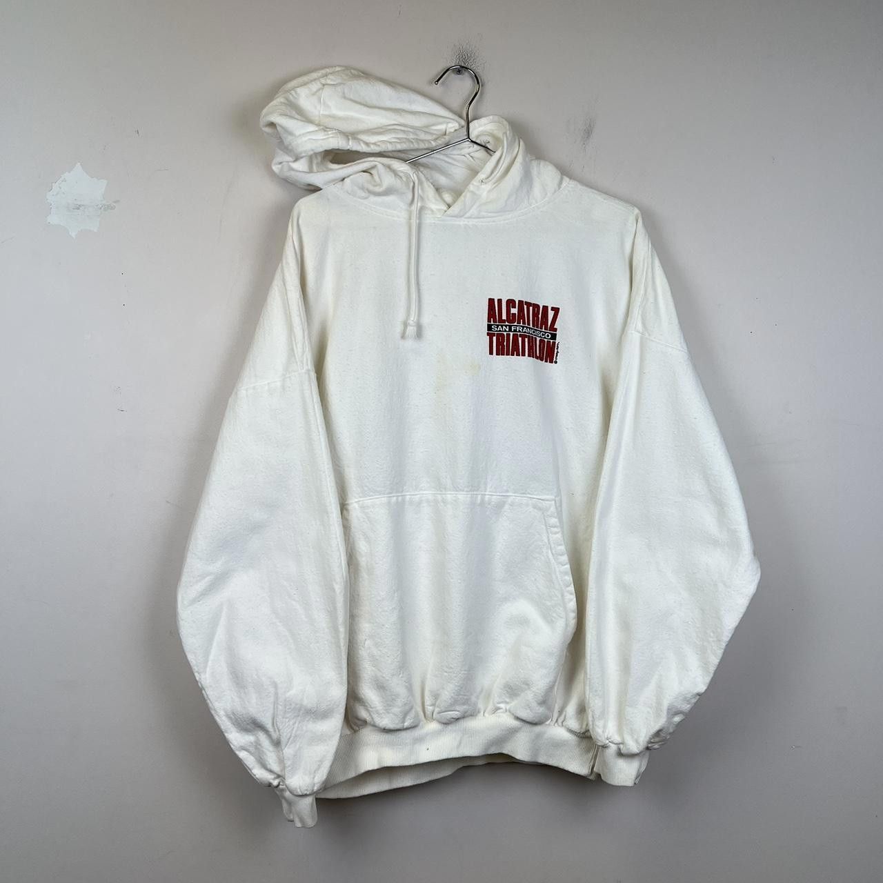 Other 90s Crazy Shirts Vintage Alcatraz Triathlon Hoodie - White Size US L / EU 52-54 / 3 - 2 Thumbnail