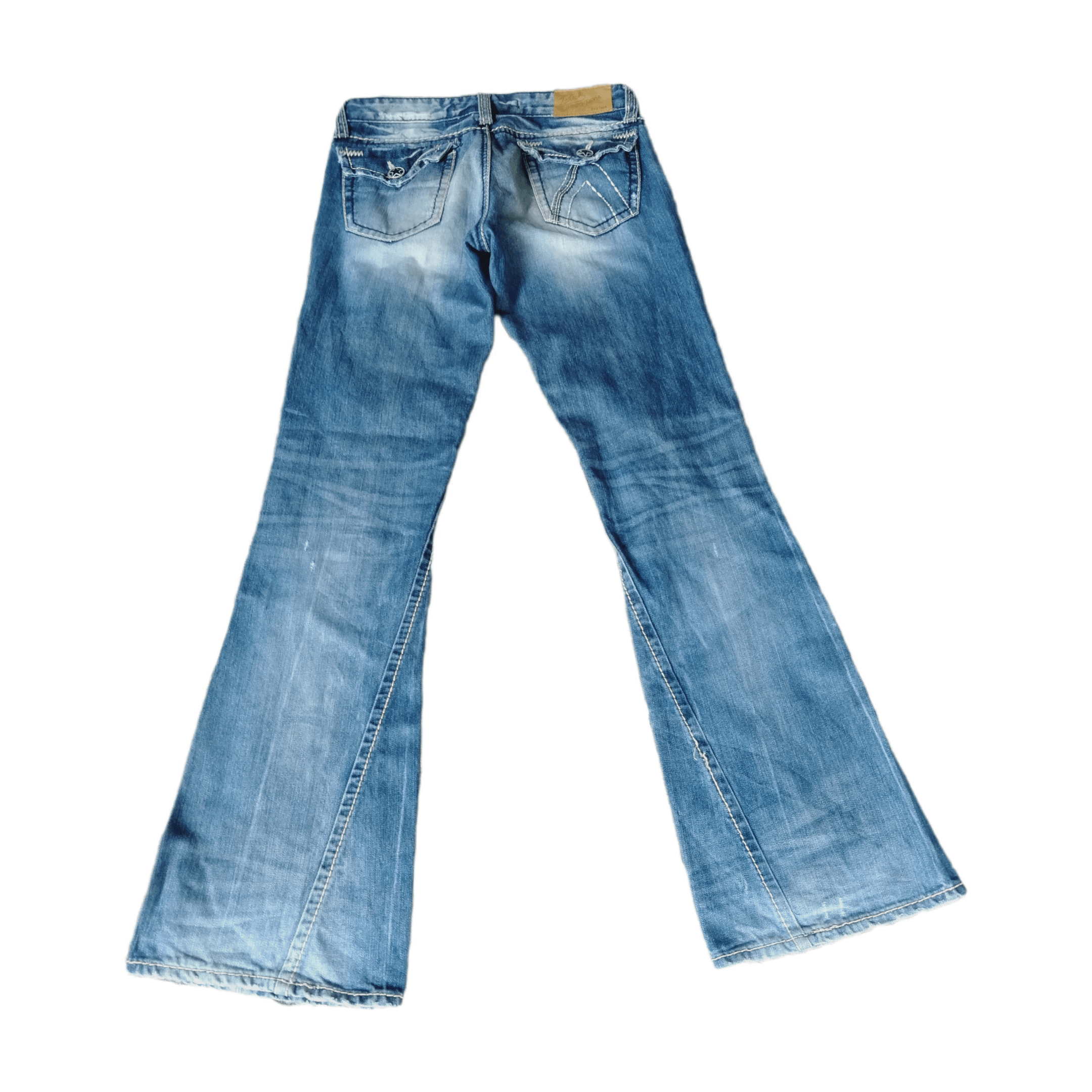 Isamu Katayama Backlash Vintage Buckaroo Distressed Flare Denim - Y2K Style Size US 31 - 2 Thumbnail