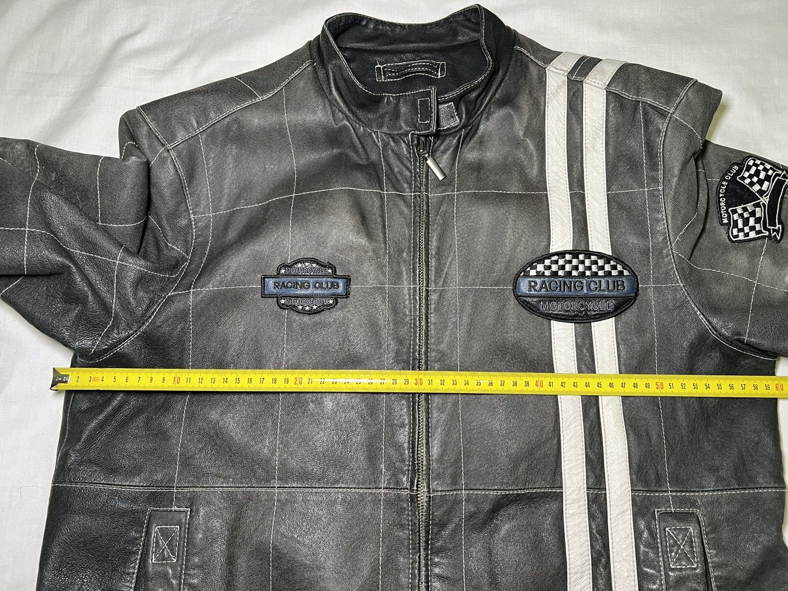 Angelo Litrico Y2K Moto Racing Leather Vintage Jacket Angelo Litrico Size US M / EU 48-50 / 2 - 20 Thumbnail