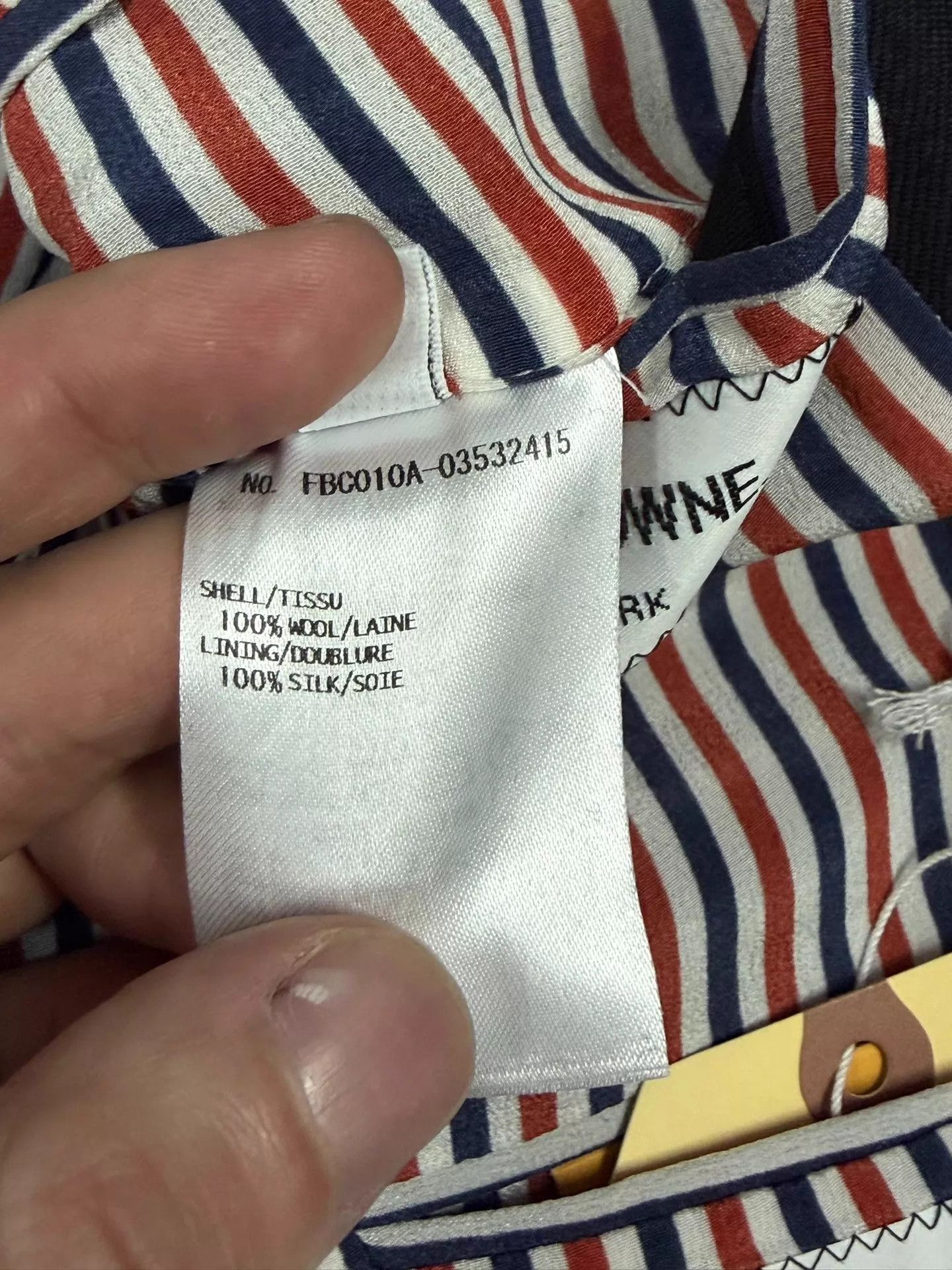 Thom Browne Thom Browne Women's Navy Gold Button Short Jacket Stripe Size M / US 6-8 / IT 42-44 - 5 Thumbnail