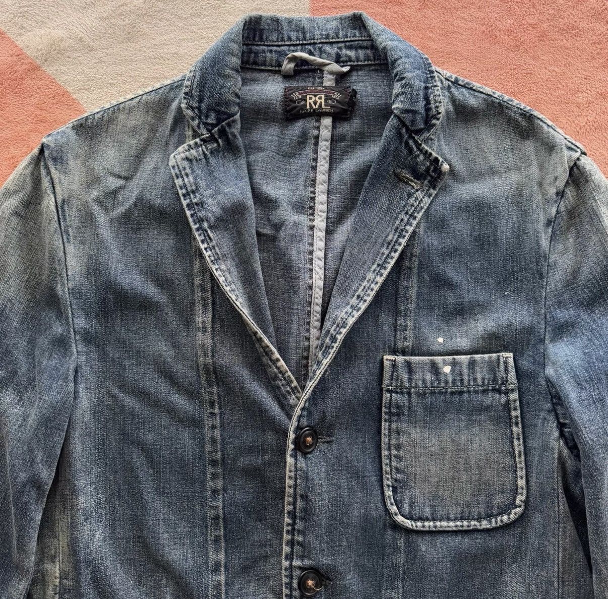 RRL Ralph Lauren RRL Ralph Lauren Distressed Denim Jacket K22 Size US S / EU 44-46 / 1 - 4 Thumbnail