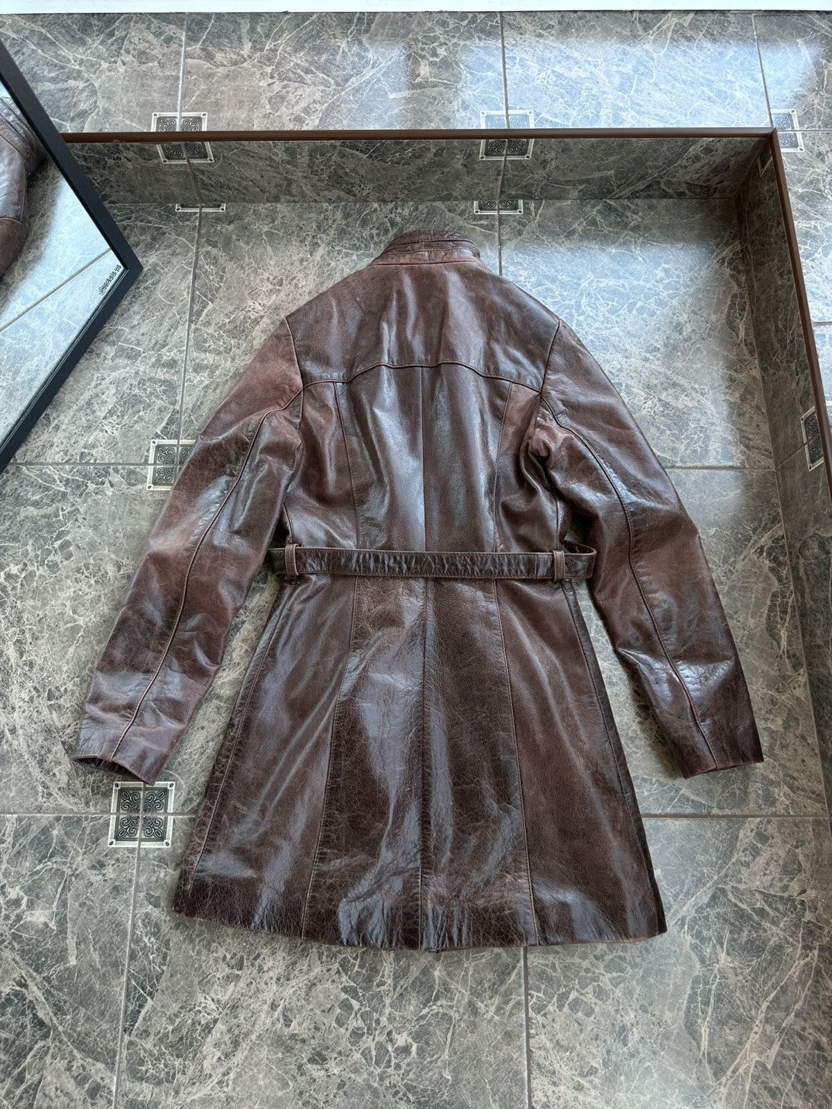 Other Vintage Jade Woman Leather Belted Trench Coat Sz M Size M / US 6-8 / IT 42-44 - 7 Thumbnail