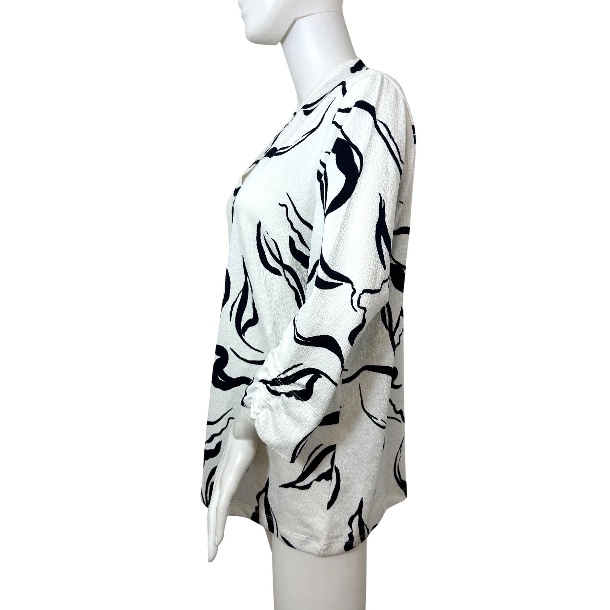 Other FDJ French Dressing Jeans Tunic Top XL White Navy Abstract P Size XL / US 12-14 / IT 48-50 - 2 Thumbnail