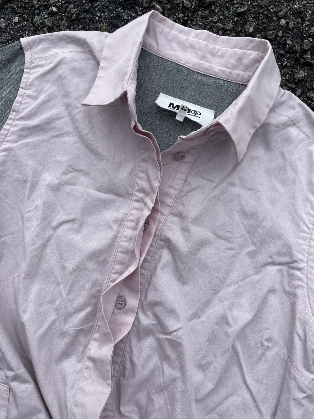 Maison Margiela Maison Margiela MM6 Oversized Oxford Shirt in Pink Size M / US 6-8 / IT 42-44 - 6 Thumbnail