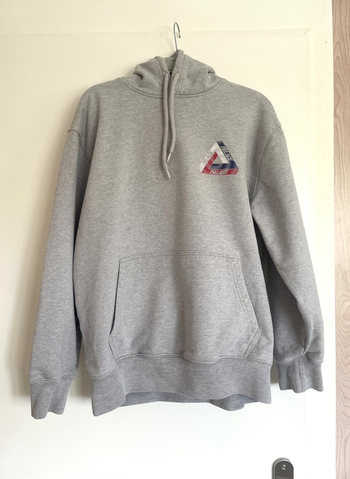 Palace Tri-Ferg Hoodie Grey Marl Red Blue Logo