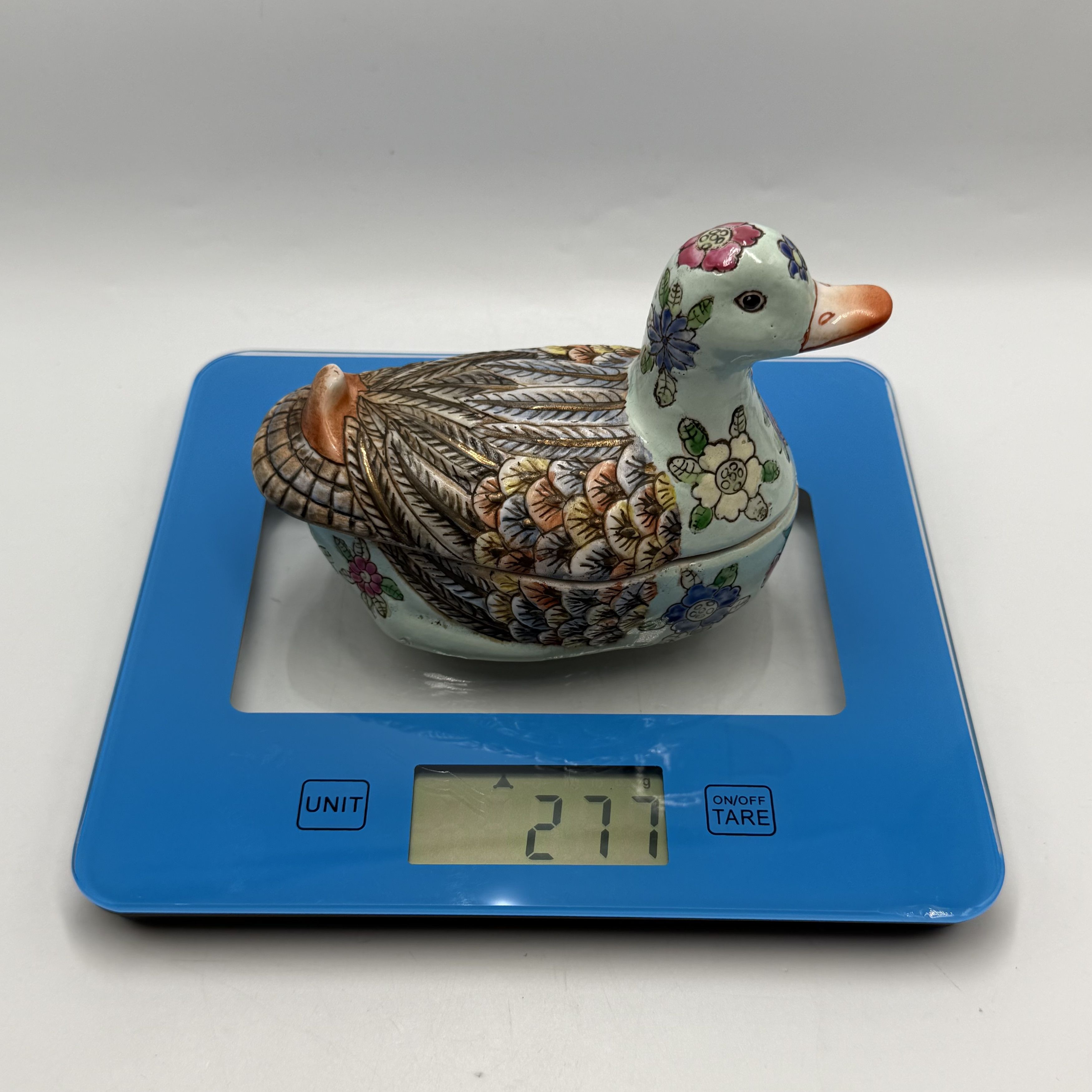 Vintage Vintage Duck Trinket Jewelry Box Hand Painted Figurine Size ONE SIZE - 8 Thumbnail