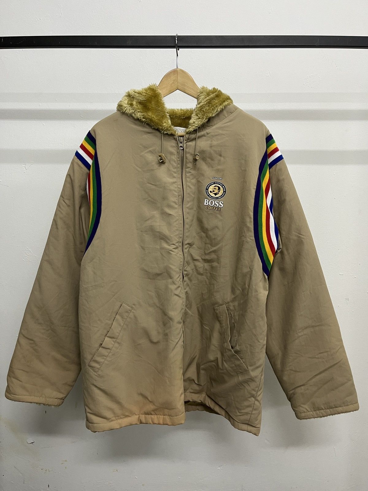 Vintage Vintage Rare SUNTORY BOSS COFFEE Japan Sherpa Parka Size US L / EU 52-54 / 3 - 3 Thumbnail