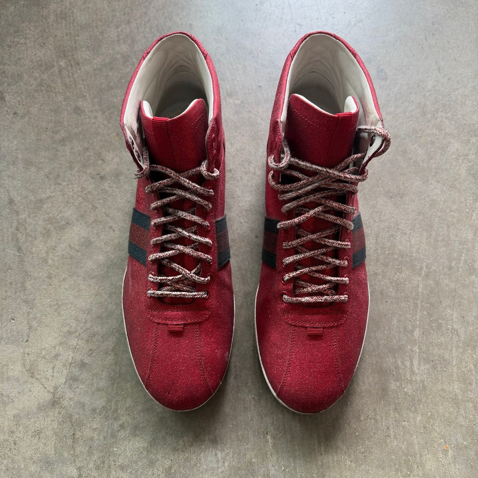 Gucci Gucci Ace High Glitter Red Size US 10 / EU 43 - 4 Thumbnail