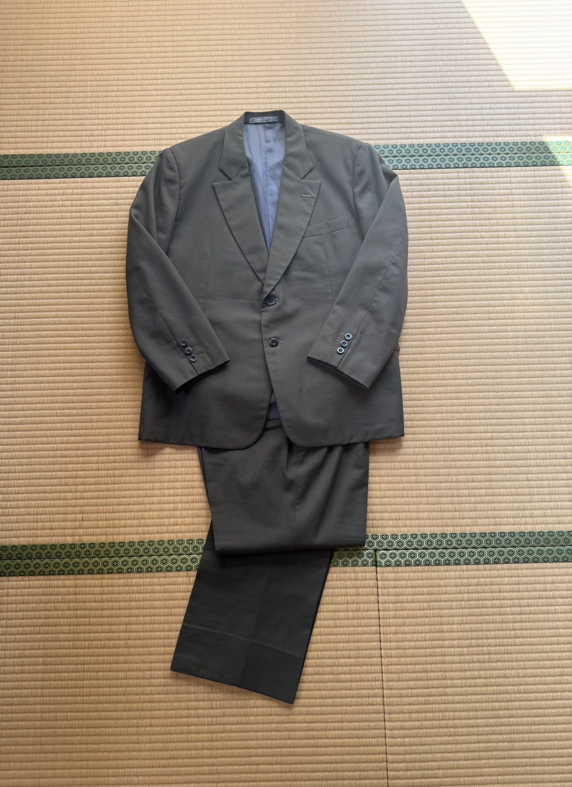 Other Spring&Autumn Vintage Japanese kobe Gabardine Suit Size 38R - 2 Thumbnail