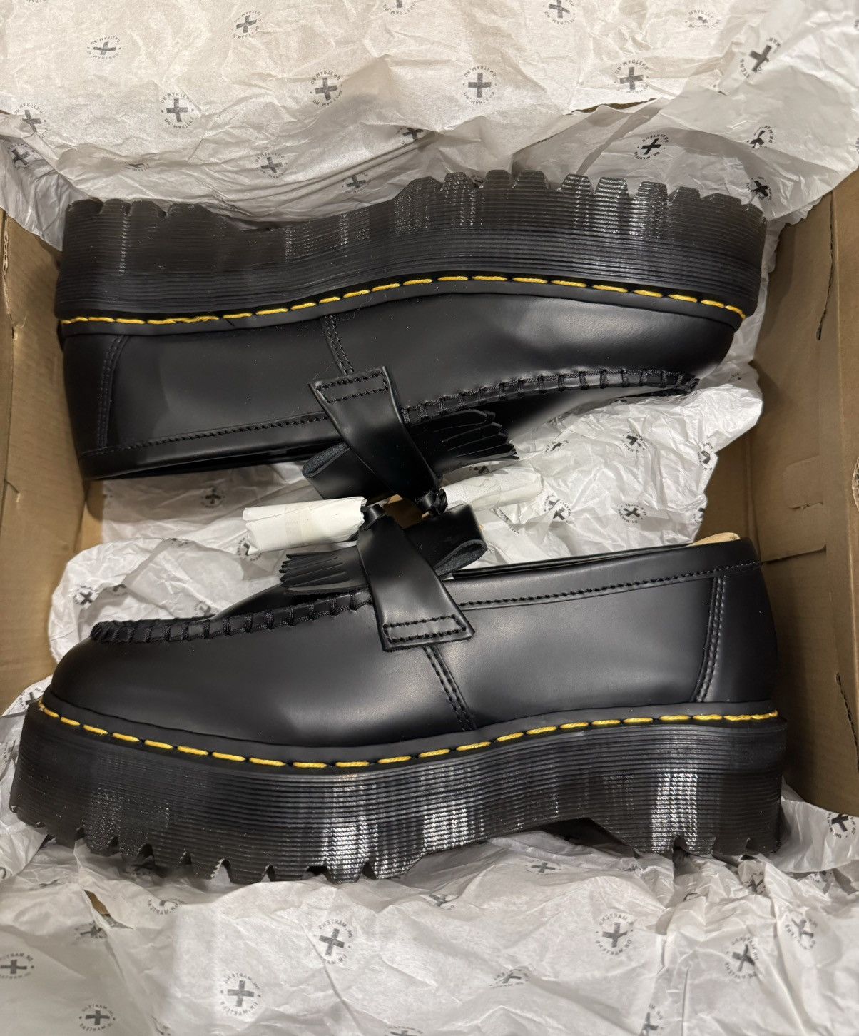 Dr. Martens Adrian quad loafers in black smooth leather Size US 9 / EU 42 - 6 Thumbnail