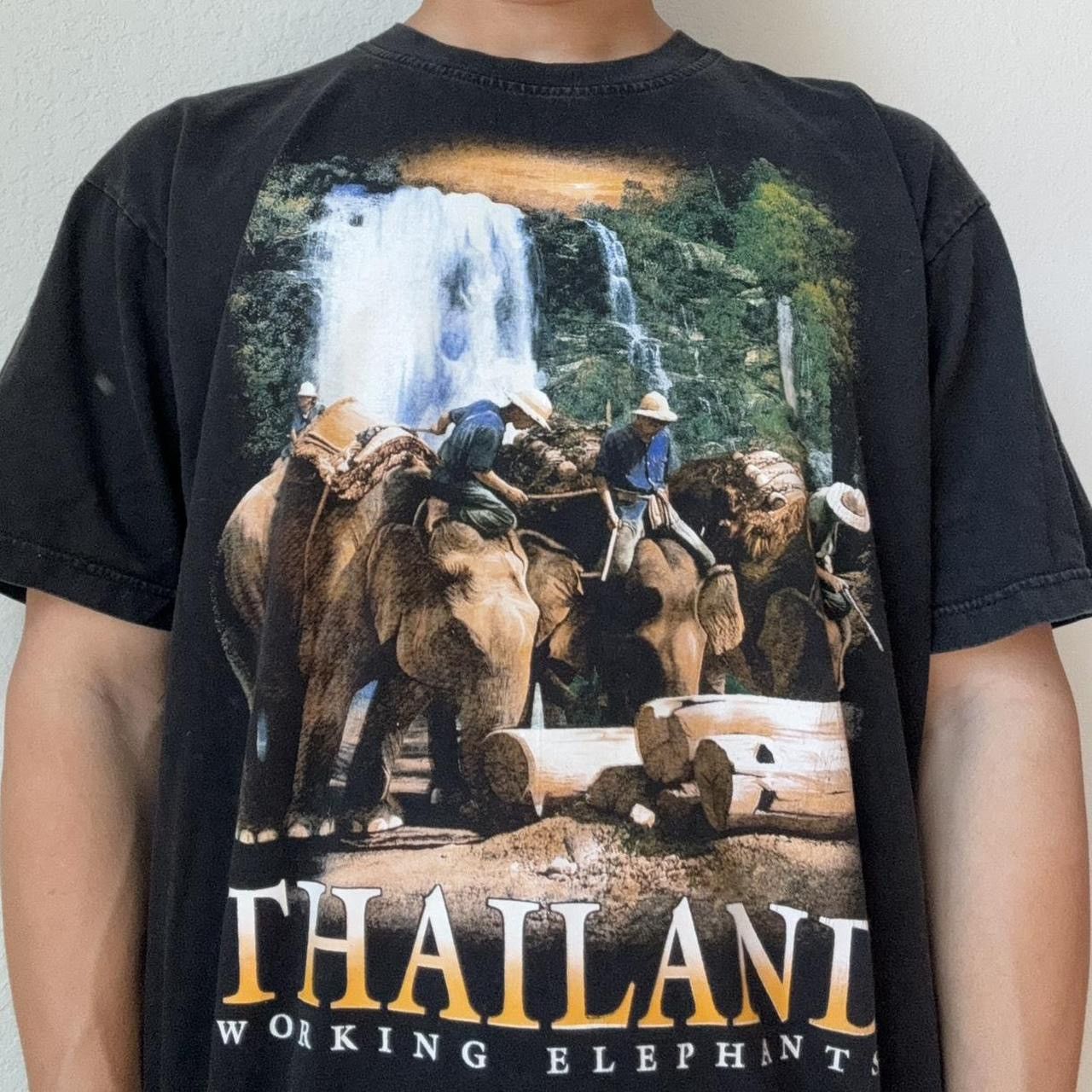 Vintage Vintage Thailand 'Working Elephants' 2000s Graphics Shirt Size US XL / EU 56 / 4 - 1 Thumbnail