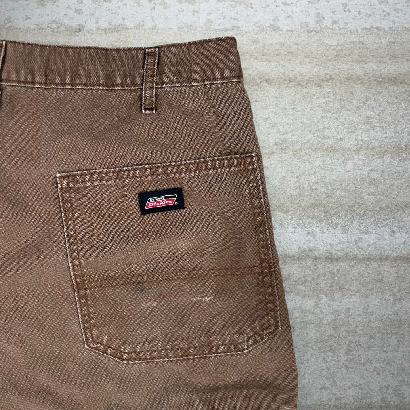 Dickies Vintage 90s Dickies Carpenter Pants 36x34 Baggy Wide Brown Size US 36 / EU 52 - 3 Thumbnail
