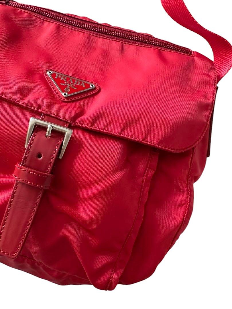 Prada Prada - Shoulder Bag Crossbody Triangle Logo Plate Red Size ONE SIZE - 9 Thumbnail