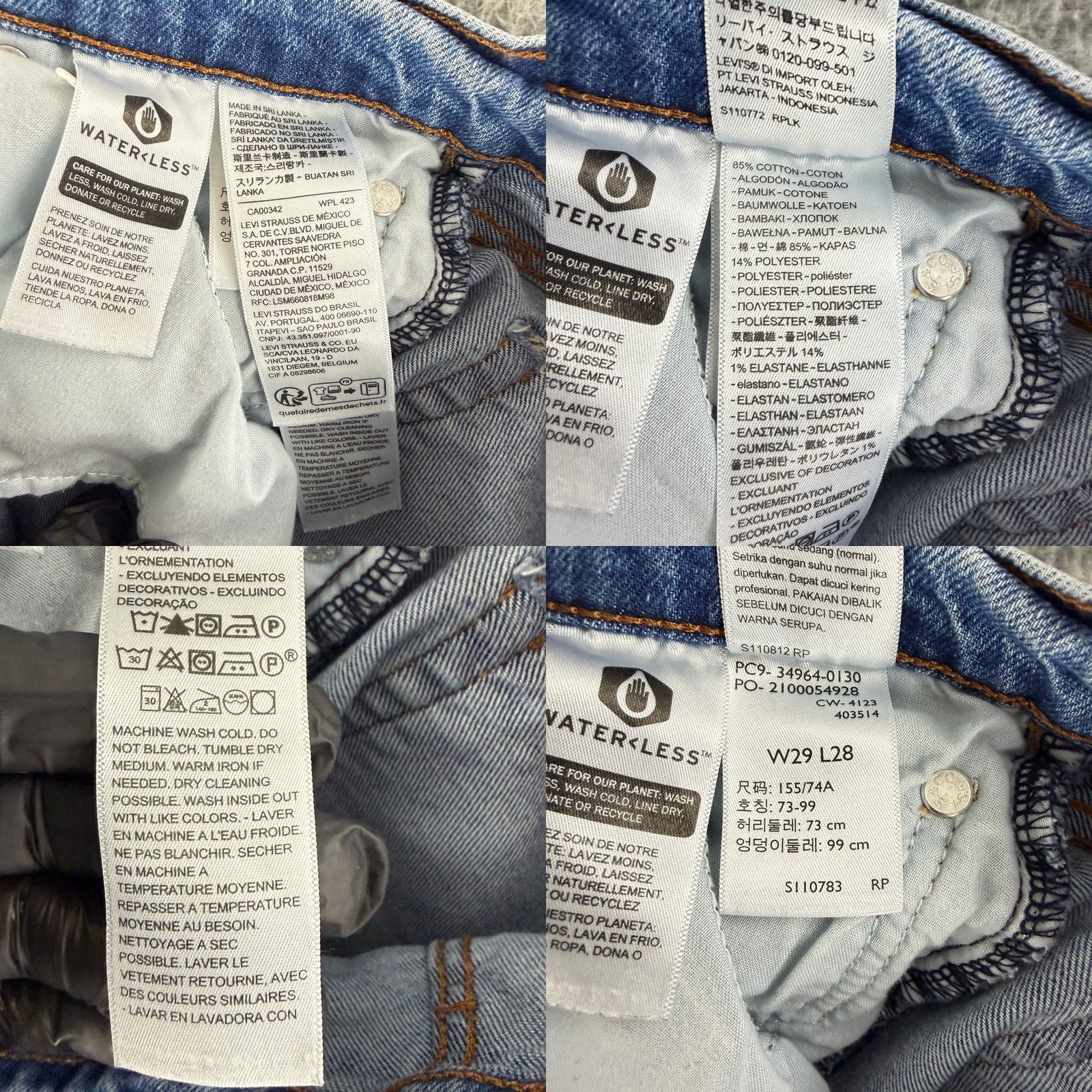 Levi's Levi'S Wedgie Straight Jeans Womens High Rise Light Blue Button Fly - Vintage, 29in Waist Size 29" - 9 Thumbnail