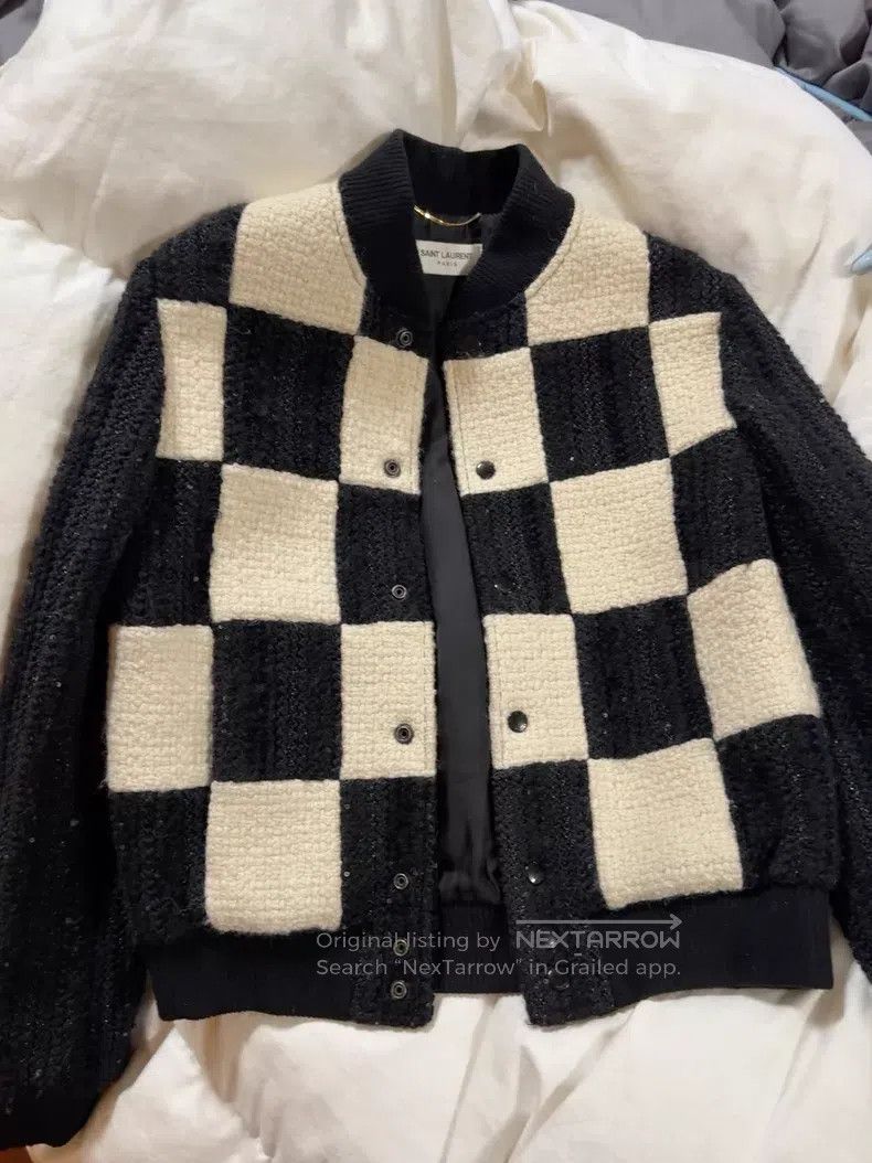 Saint Laurent Paris Saint Laurent Paris Chessboard Jacket Size XS / US 0-2 / IT 36-38 - 1 Thumbnail