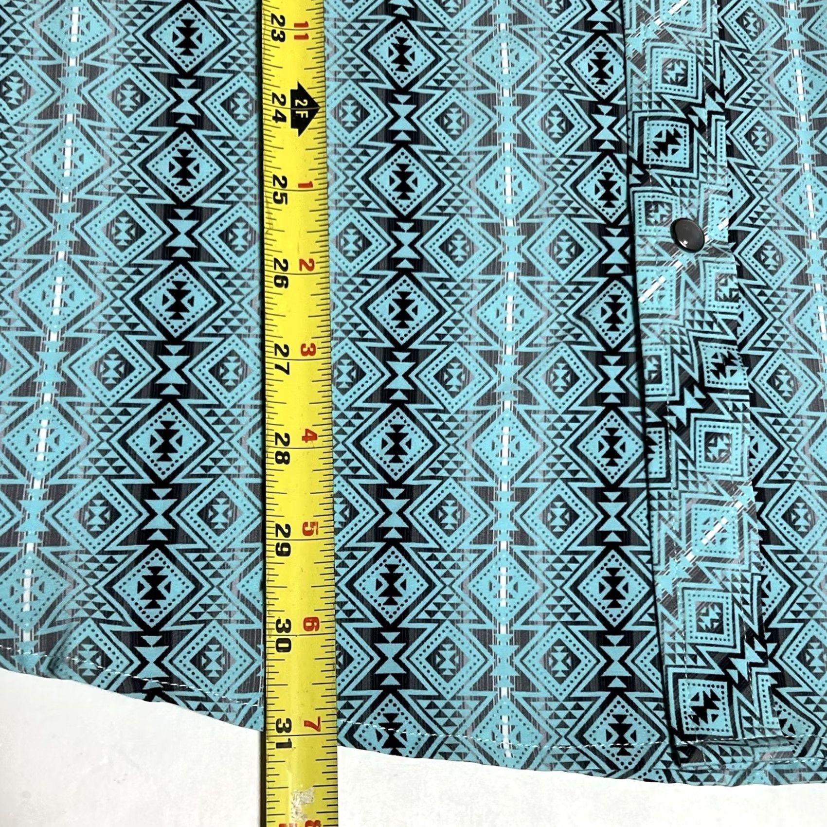Vintage VINTAGE Panhandle Performance Mens XL Western Shirt Pearl Snap Aztec Turquoise Stretch Size US XL / EU 56 / 4 - 5 Thumbnail