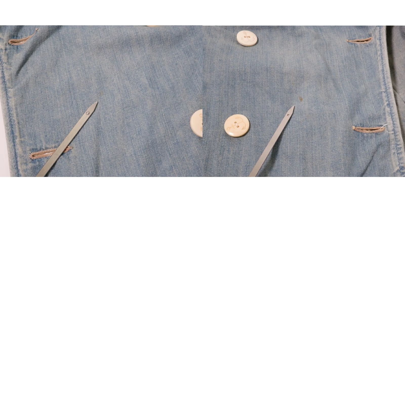 Kapital KAPITAL Jacket Women Parka Denim Short Distressed KIRO HIRATA Size 0 Blue 100% authentic USED Size 25" / US 0 / IT 36 - 8 Thumbnail