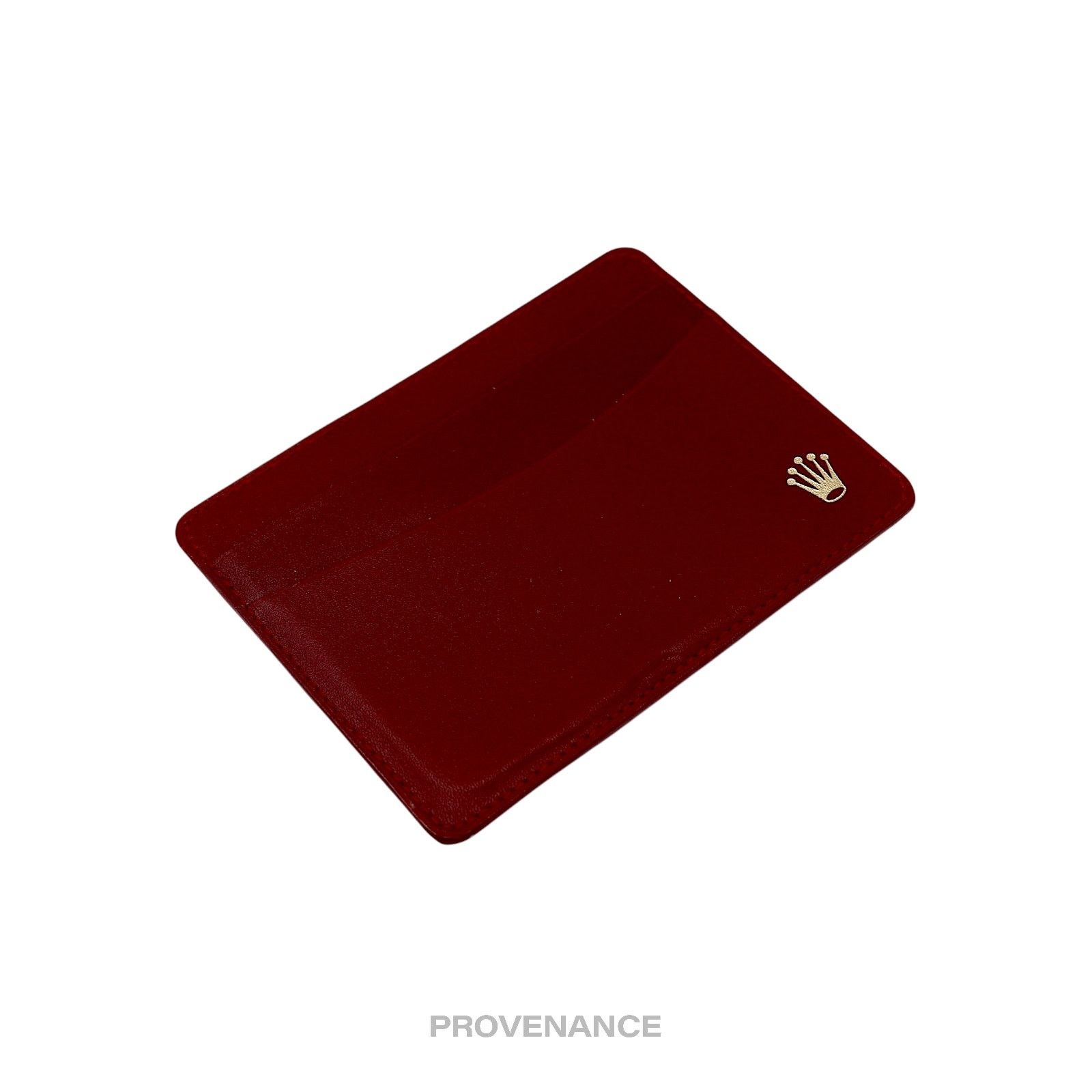 Rolex 🔴 Rolex Card Holder Wallet - Red Leather Size ONE SIZE - 4 Thumbnail