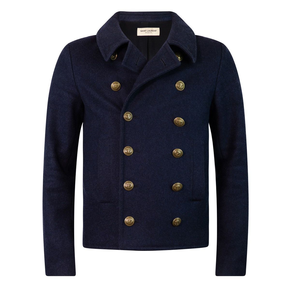 image of Saint Laurent By Hedi Slimane F/w 2013 Military Jacket 44 in Blue, Men's (Size Small)
