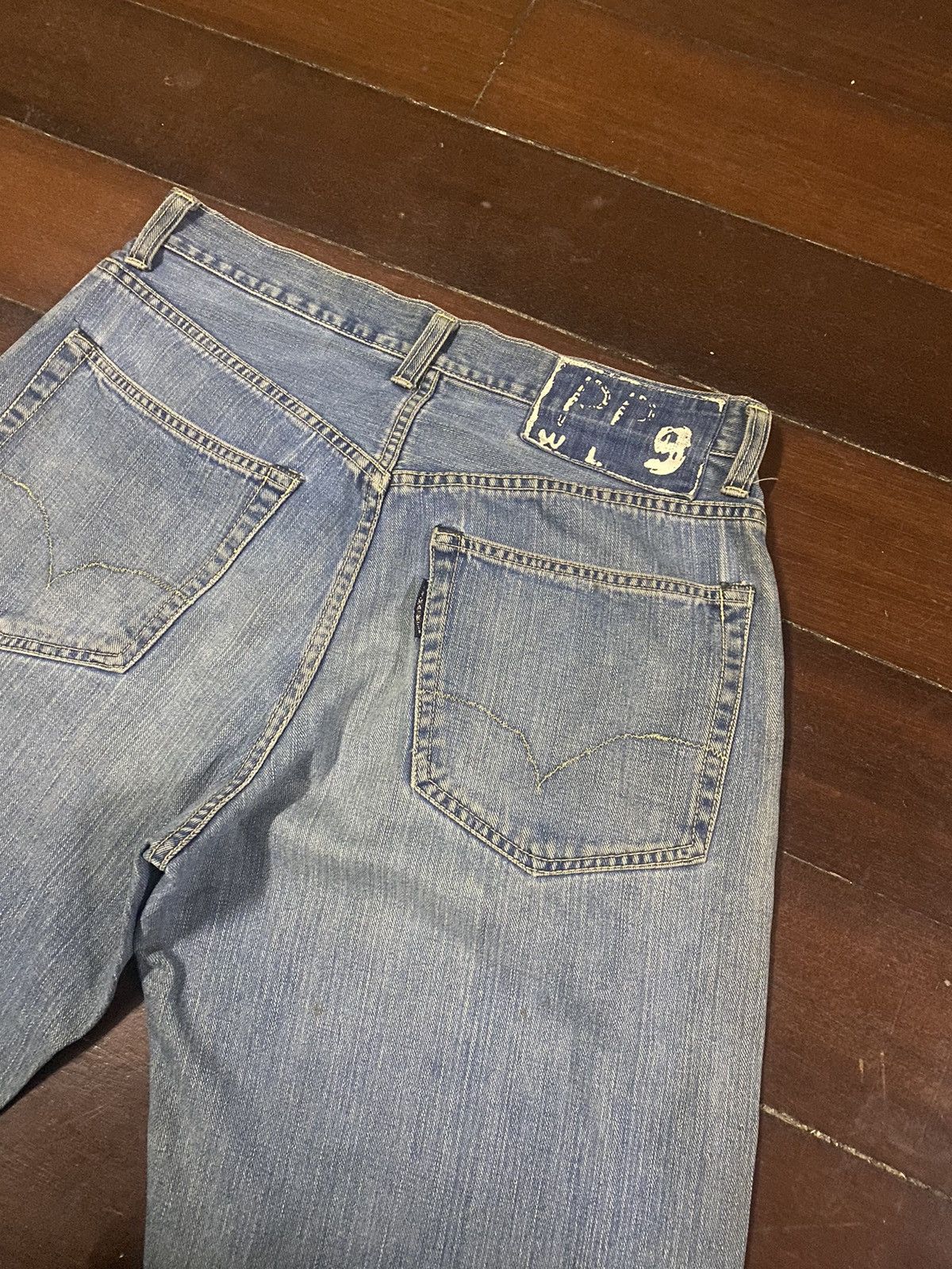Blue Blue Japan × Japanese Brand × Vintage FIRE 🔥 Vintage HR Market Blue Blue selvedge distressed B-1 Size US 34 / EU 50 - 12 Thumbnail