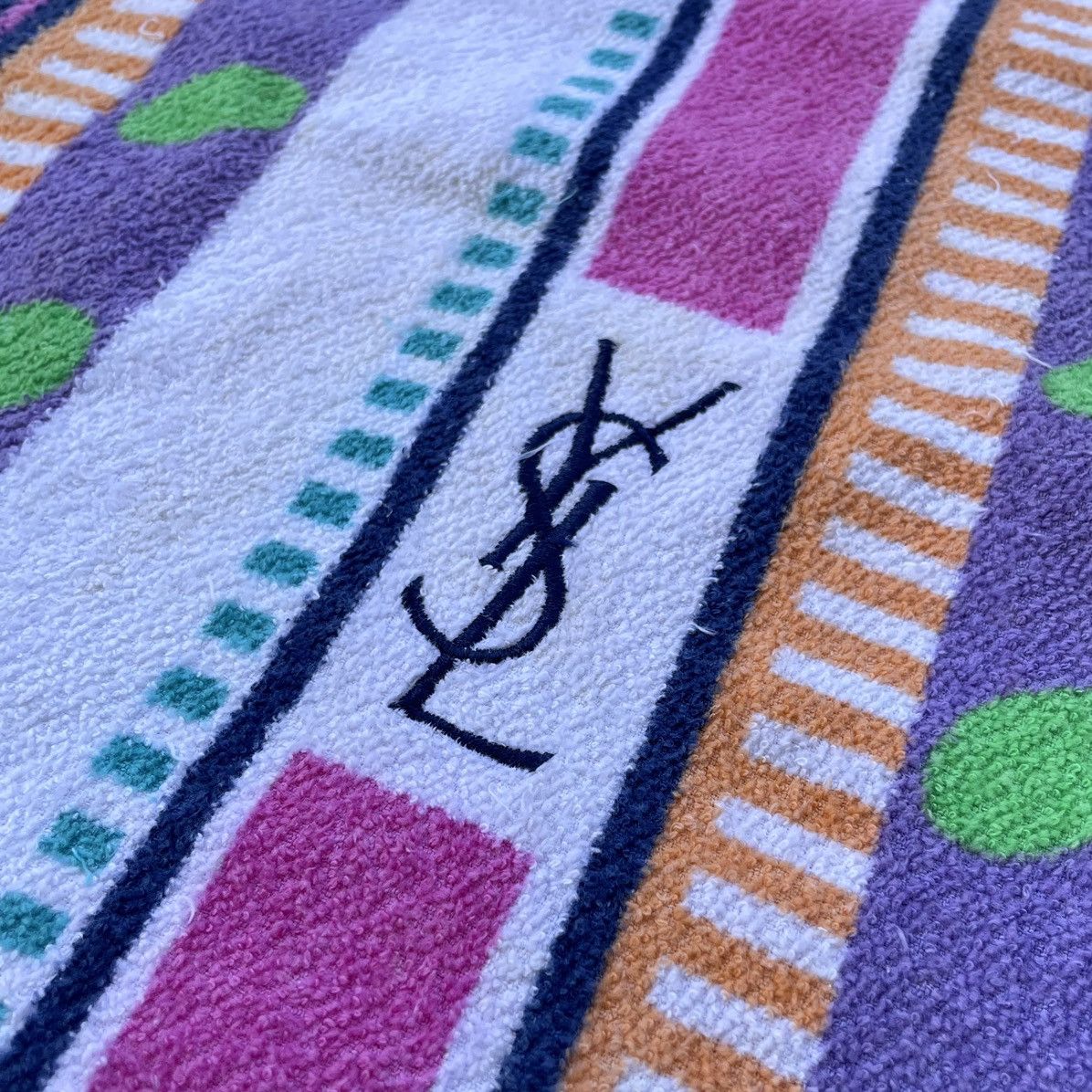 Designer Yves Saint Laurent Paris YSL Colorful Designer Long Towen Size ONE SIZE - 3 Thumbnail