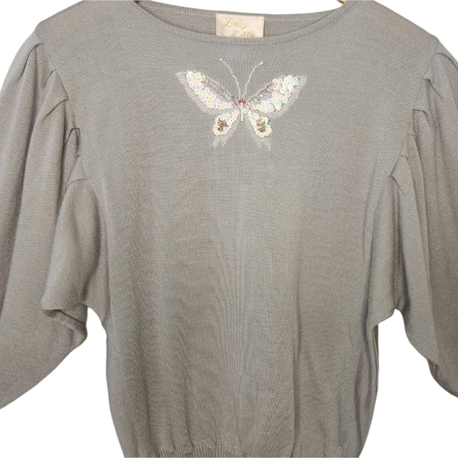 Vintage Vintage Butterfly Sleeve Embroidered Sweater 38 Medium Size M / US 6-8 / IT 42-44 - 6 Thumbnail
