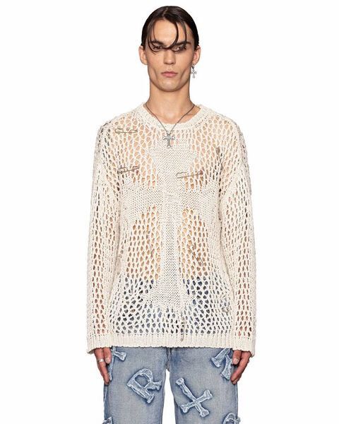 Designer × Racer Worldwide RACER WORLDWIDE CROSS NET SWEATER Size US L / EU 52-54 / 3 - 5 Thumbnail