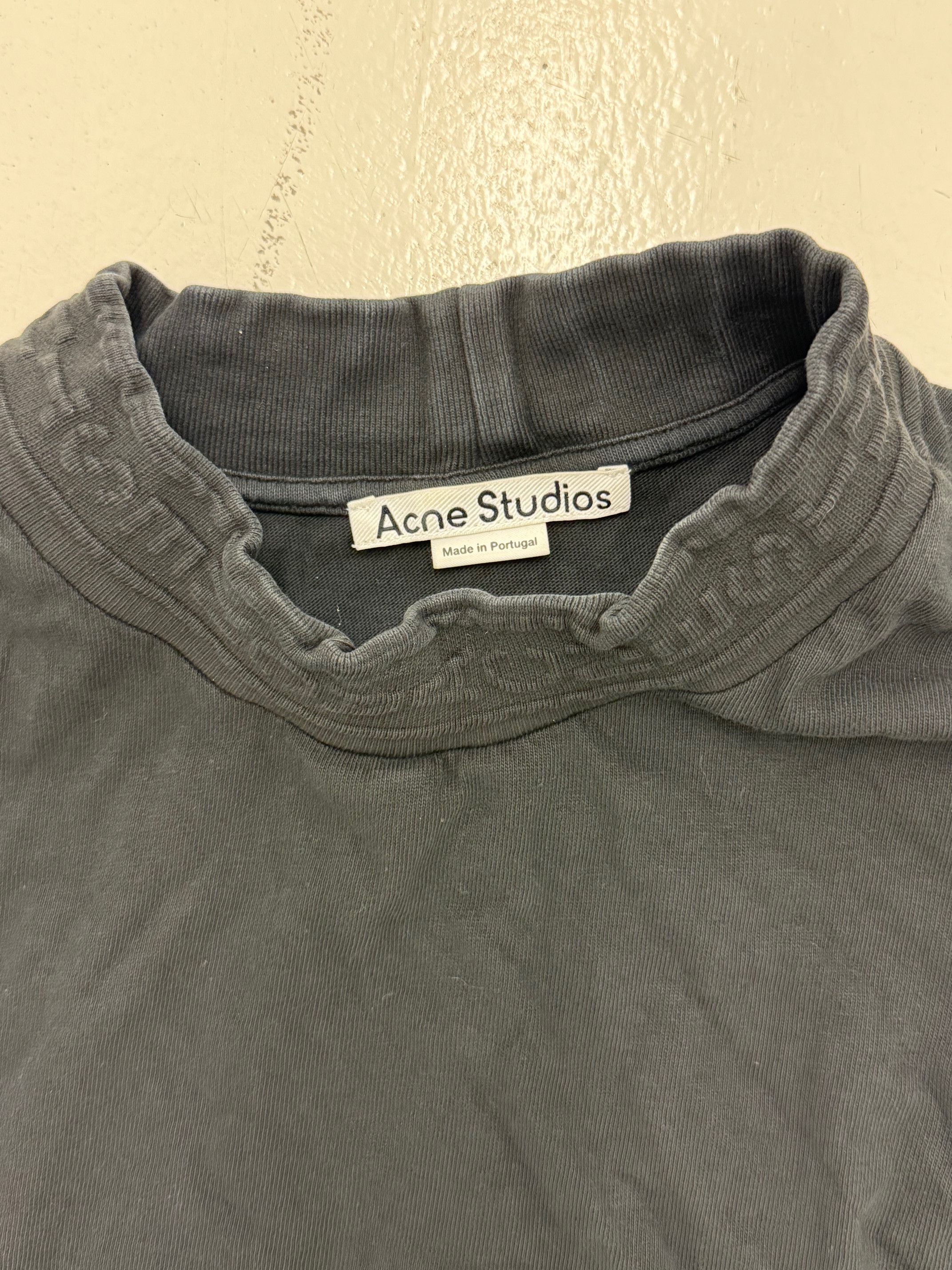 Acne Studios Elco Chain Rib Oversized L T-Shirt in Faded Gray/Black Size US L / EU 52-54 / 3 - 1 Thumbnail