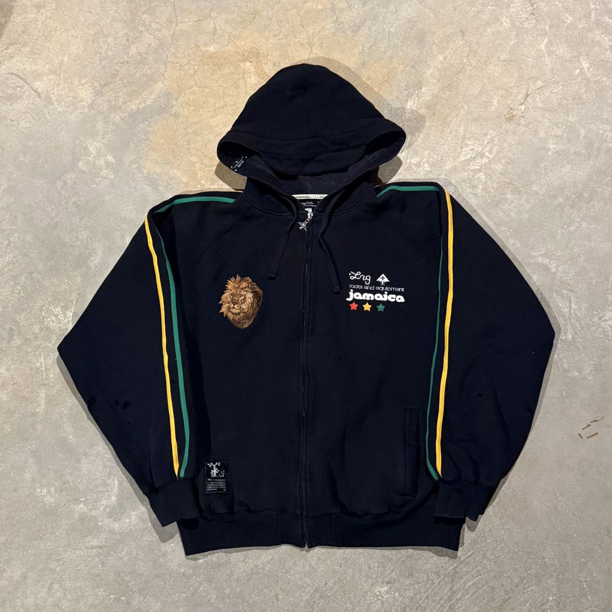LRG Vtg 2000s LRG Faded Distressed Lion Zip Up Hoodie ERD Grunge Size US XXL / EU 58 / 5 - 1 Thumbnail