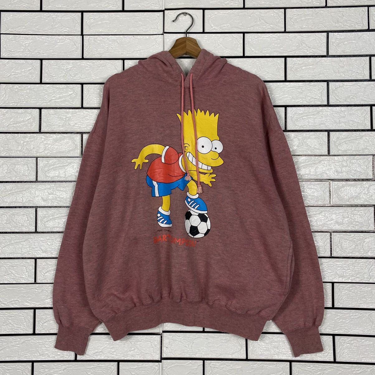 Japanese Brand 📌Vintage Hoodie Pull Over Bart Simpsons Big Logo Size US L / EU 52-54 / 3 - 13 Thumbnail