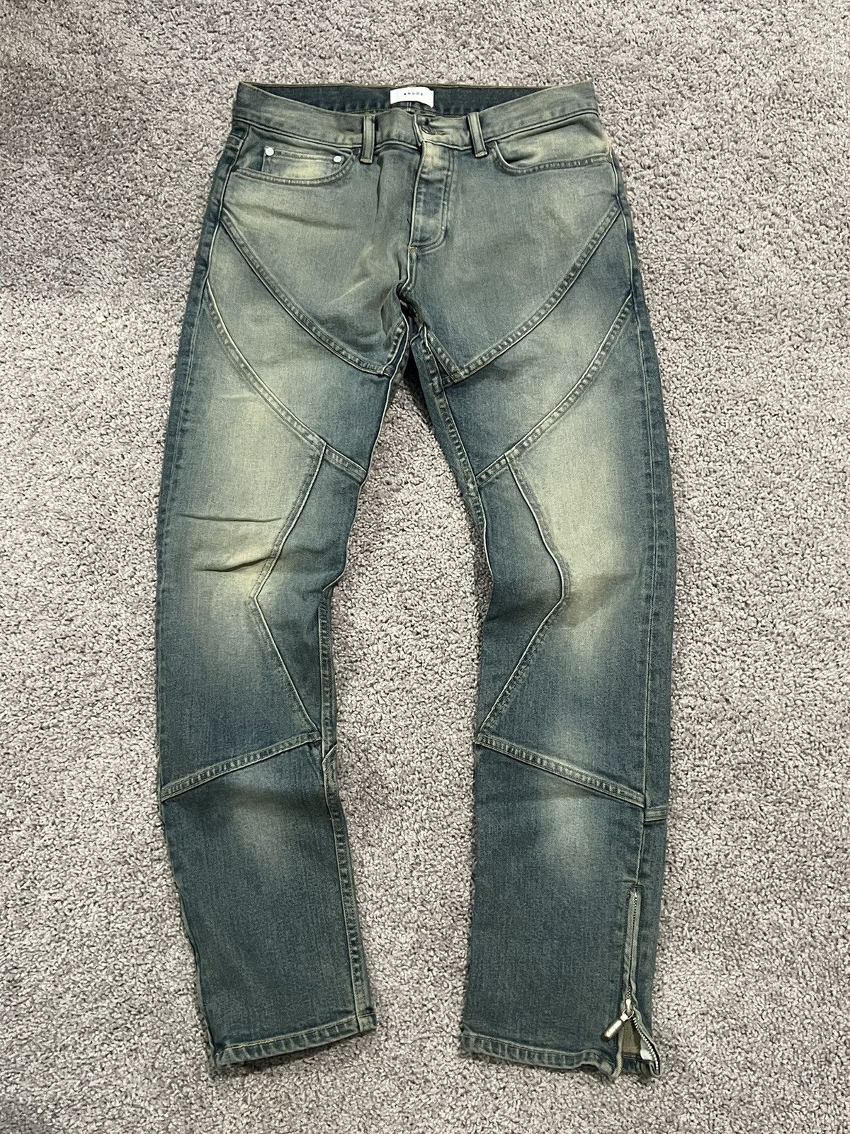 Rhude Moto Denim Size US 33 - 1 Thumbnail