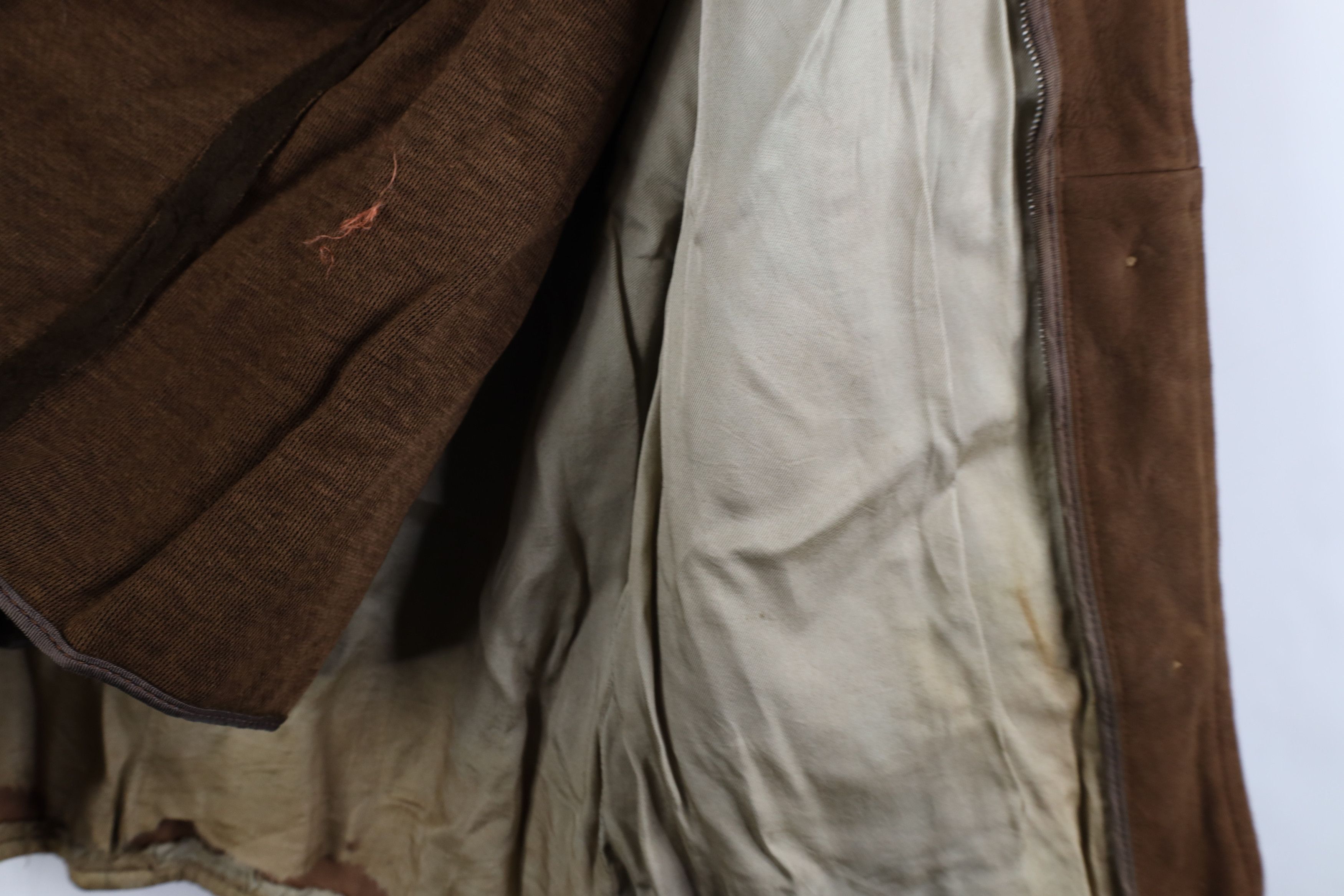 Vintage Vintage 50s Streetwear Lined Suede Leather Jacket Brown Size S / US 4 / IT 40 - 11 Thumbnail