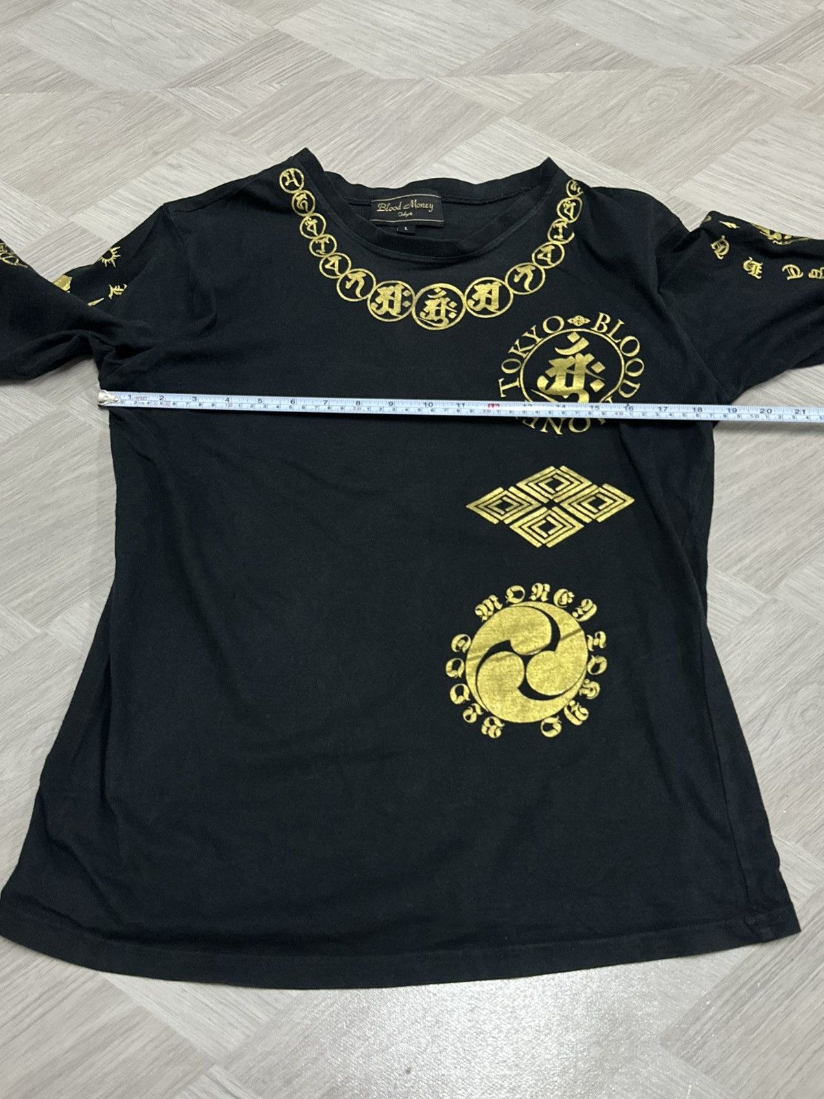 Japanese Brand Japanese Blood Money Tokyo Chrome / Gold Tattoo T-shirt Size US L / EU 52-54 / 3 - 9 Thumbnail