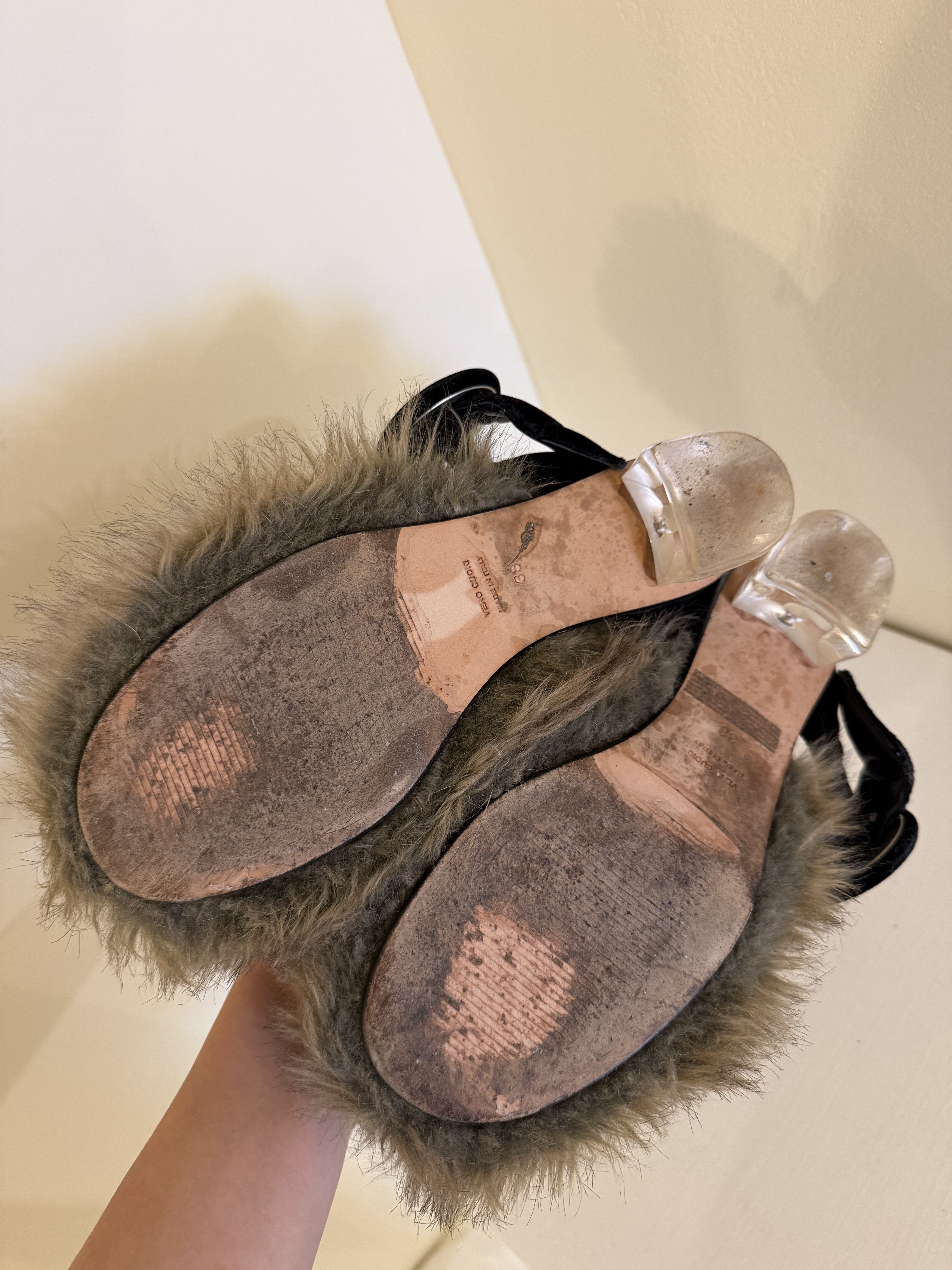 Simone Rocha simone rocha faux fur crystal heel mules Size US 7 / IT 37 - 2 Thumbnail
