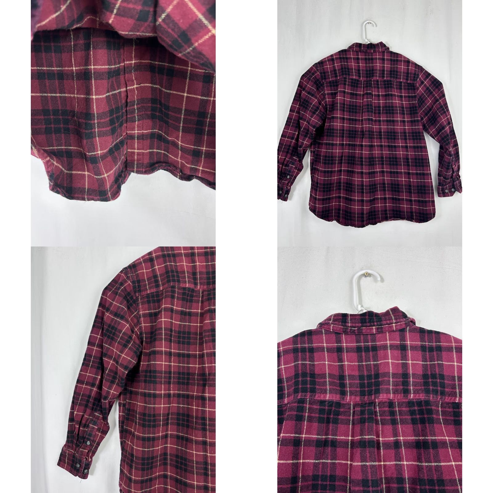 J Brand Anchorage Expedition Flannel Shirt Mens XL Red Plaid Button-Up Pockets Size US XL / EU 56 / 4 - 8 Thumbnail