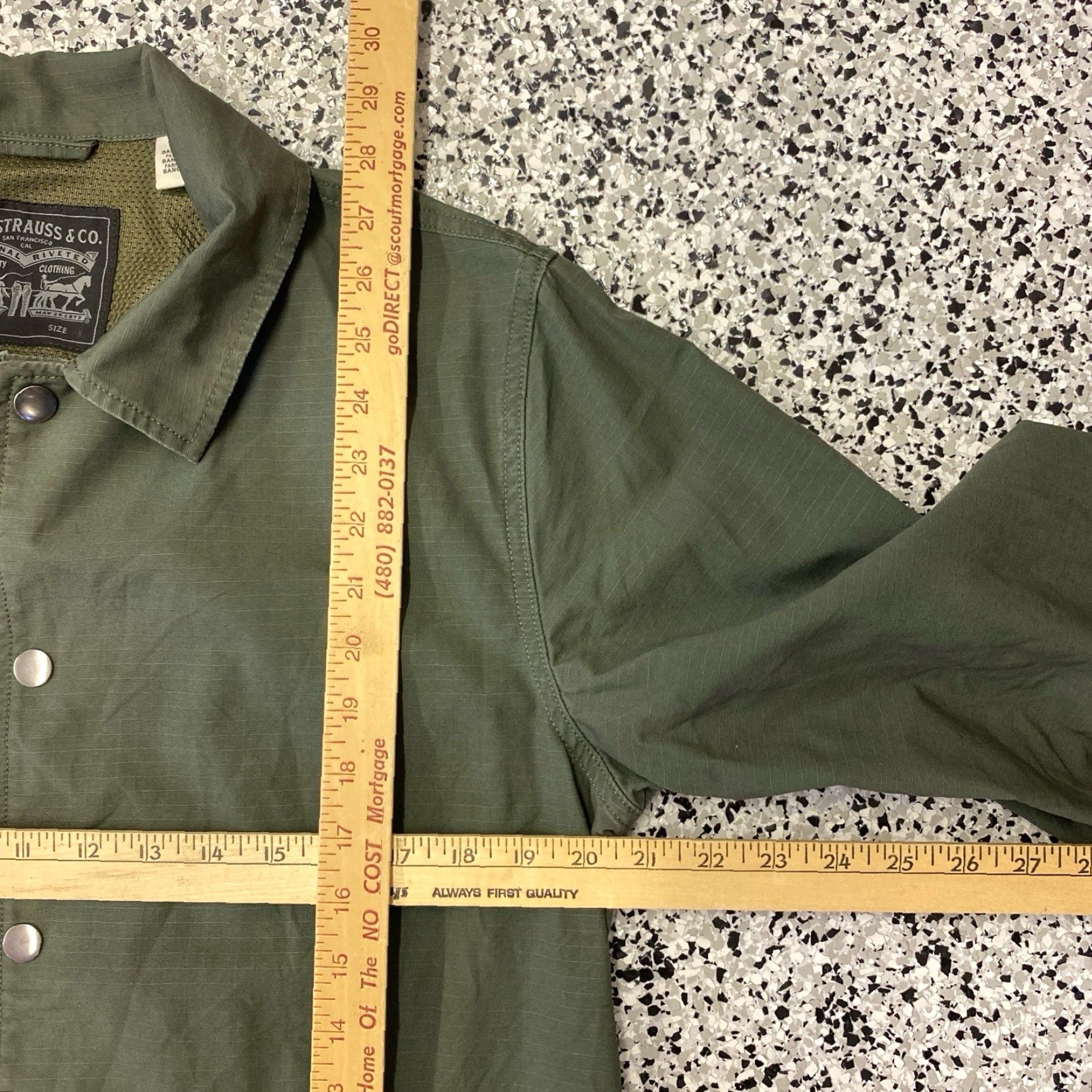 Levi's Levi’s Jacket Shirt Men’s Small Green Ripstop Jacket Green Sample Size US S / EU 44-46 / 1 - 3 Thumbnail