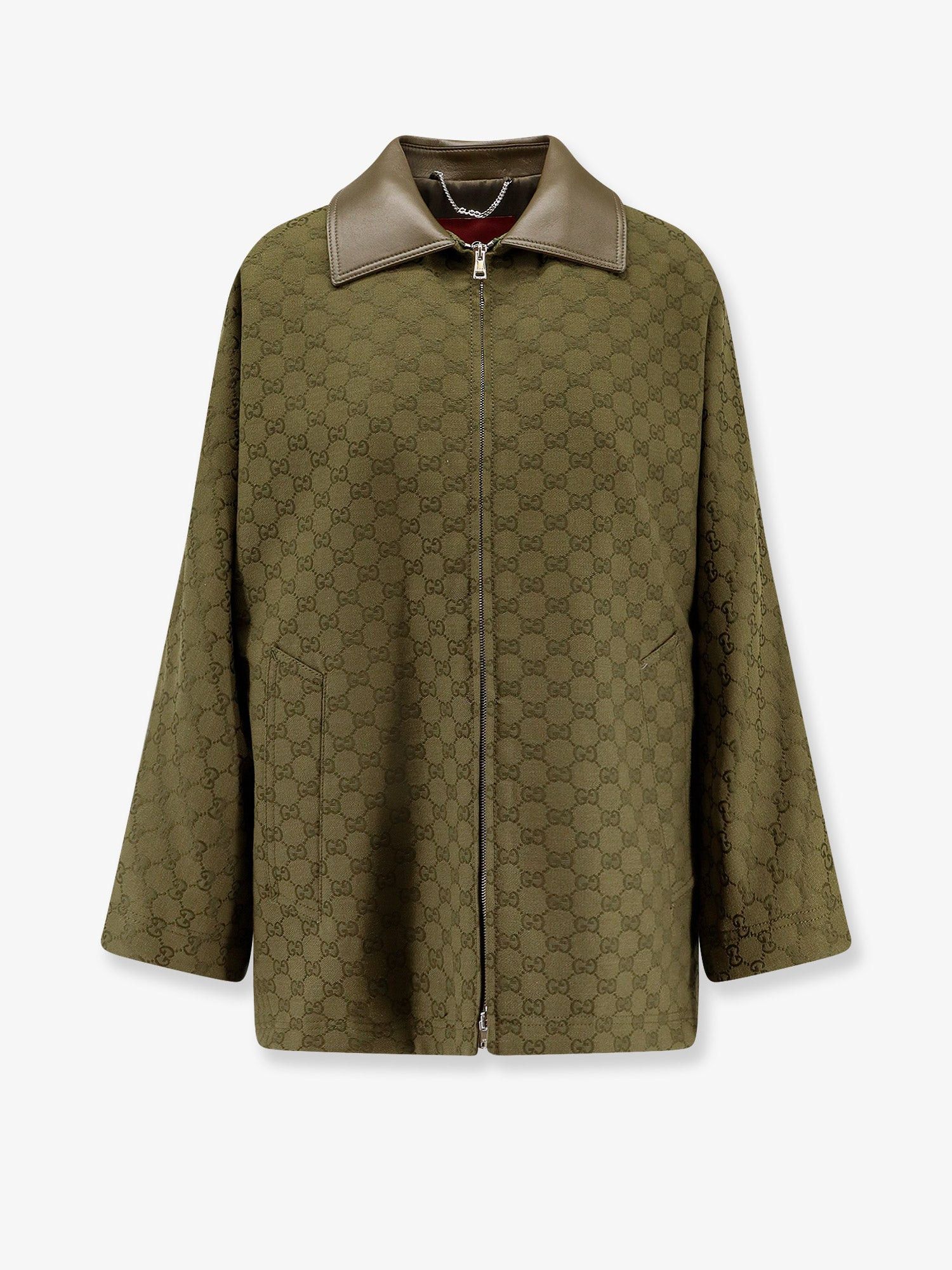 ジャケット GUCCI MILITARY GREEN GG FABRIC JACKET Gucci Gucci Military Green Gg Fabric Jacket | Grailed
