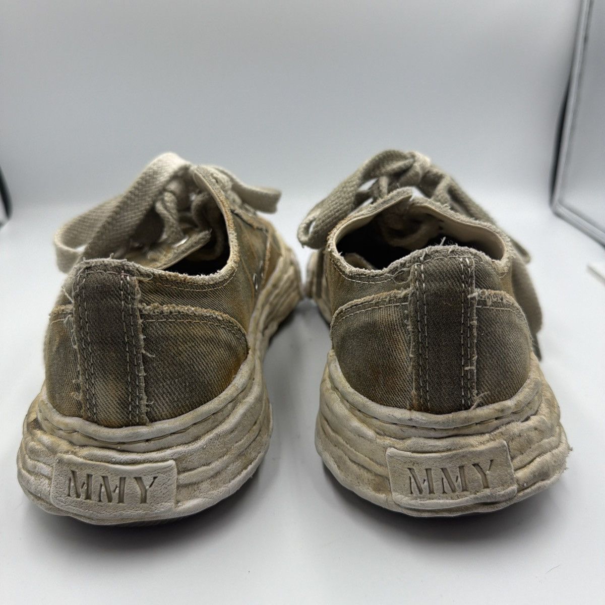 Maison MIHARA YASUHIRO Mihara Yasuhiro Peterson 23 Washed Denim Low Green Size US 8 / EU 41 - 3 Thumbnail
