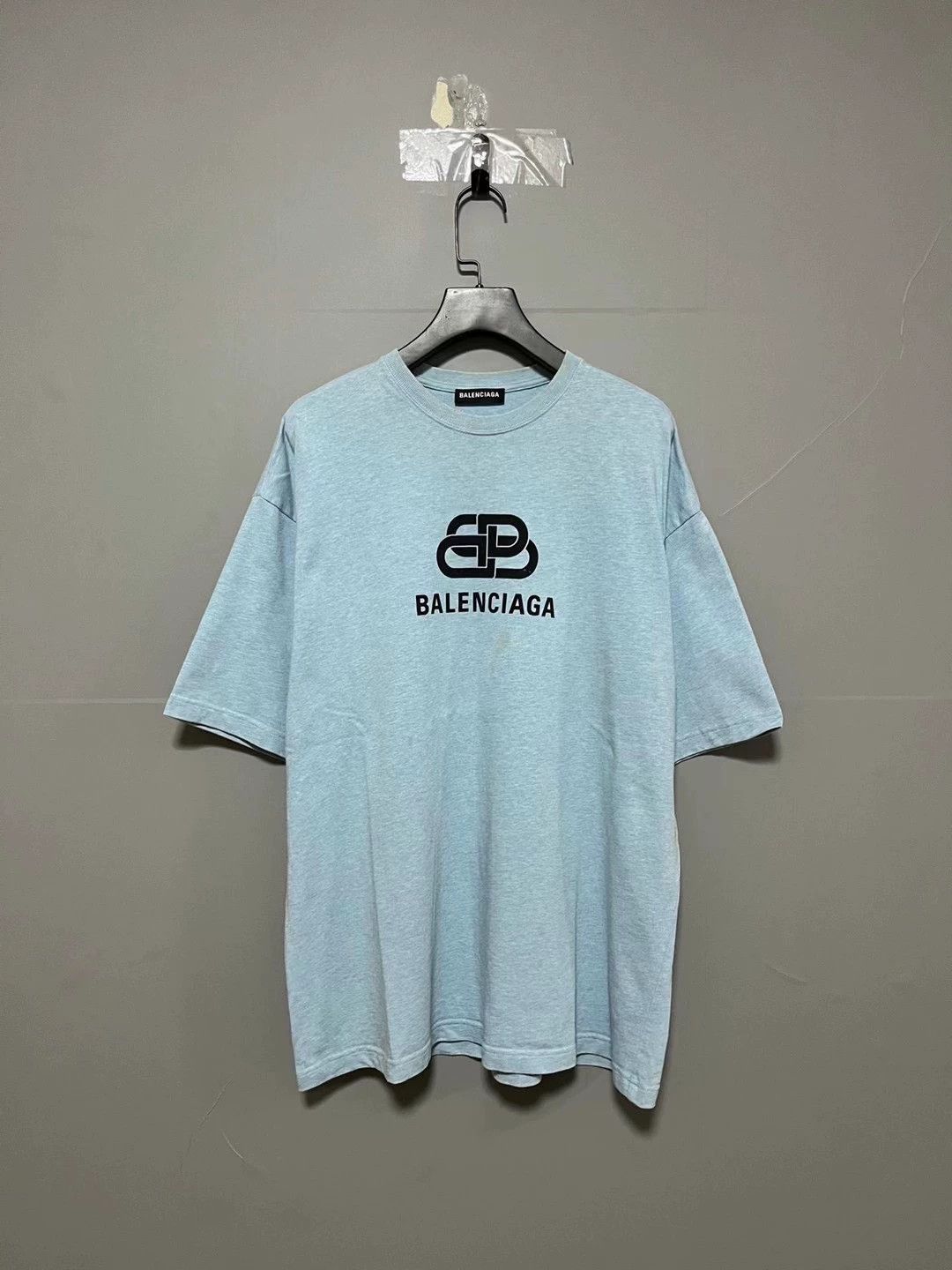 Balenciaga Balenciaga Haze Blue Lock Short Sleeve Size US S / EU 44-46 / 1 - 1 Thumbnail