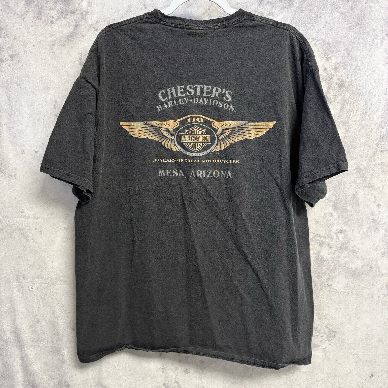 Harley Davidson Harley Davidson T Shirt Mens 2XL Black 2013 Y2K Arizona Bike Size US XXL / EU 58 / 5 - 2 Thumbnail