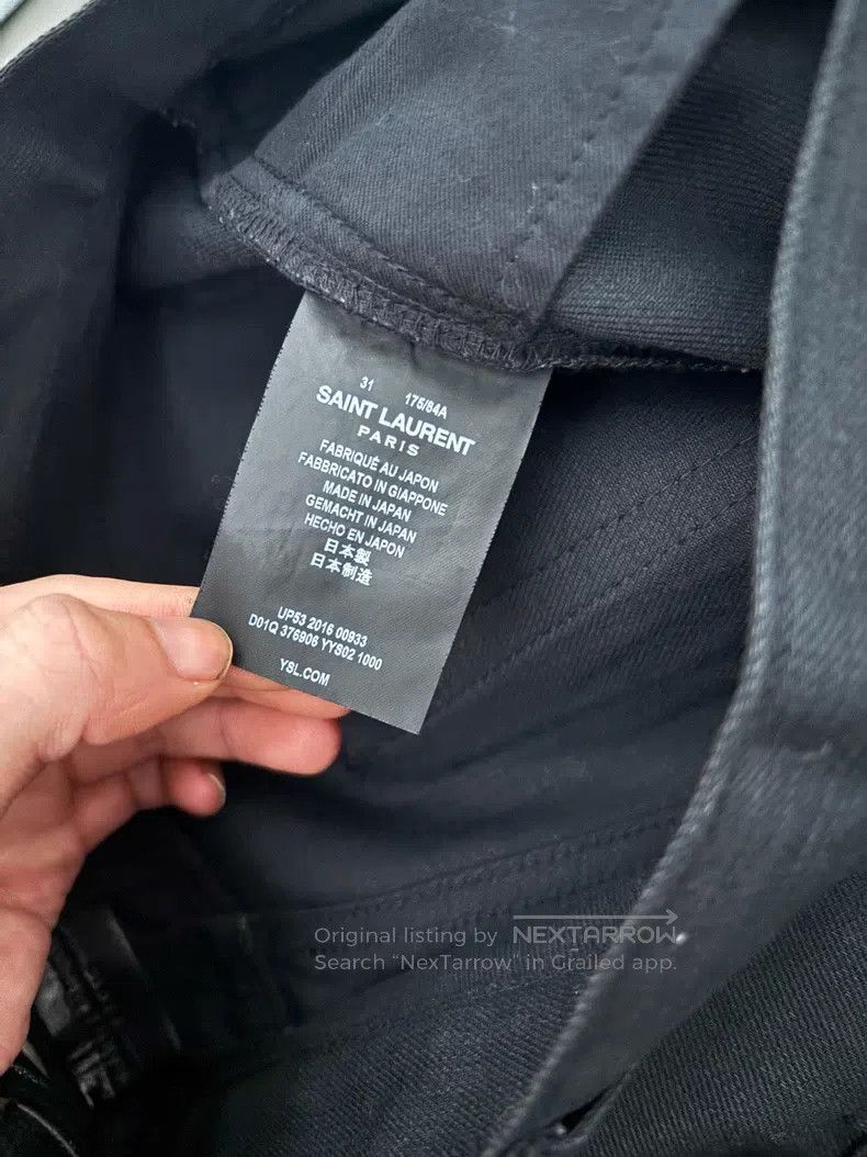 Saint Laurent Paris Saint Laurent Paris Black Slim Fit Denim Jeans Size US 31 - 5 Thumbnail
