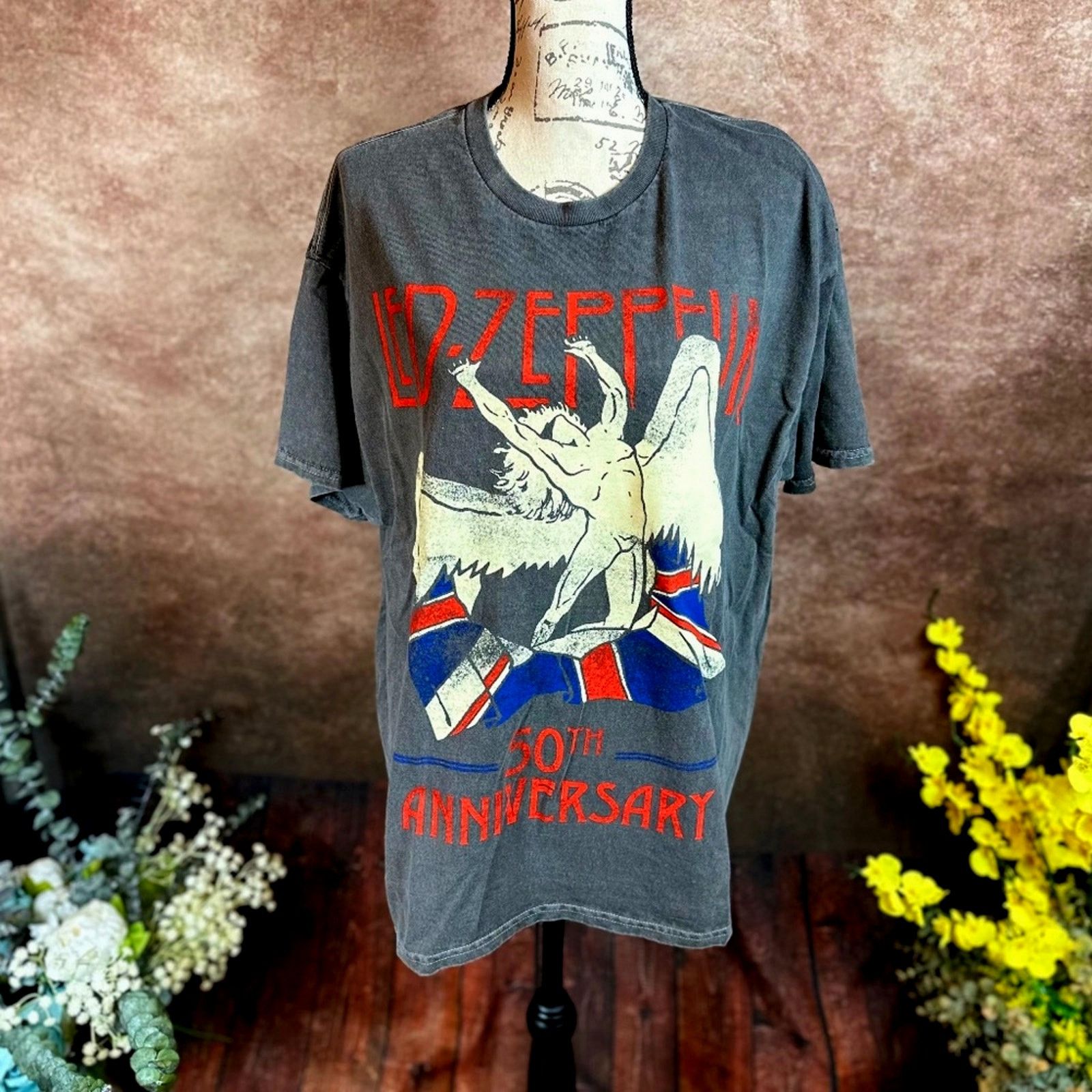 Led Zeppelin Led Zeppelin Licensed 50th AnniversaryT-Shirt-Black/Grey L Size US L / EU 52-54 / 3 - 7 Thumbnail